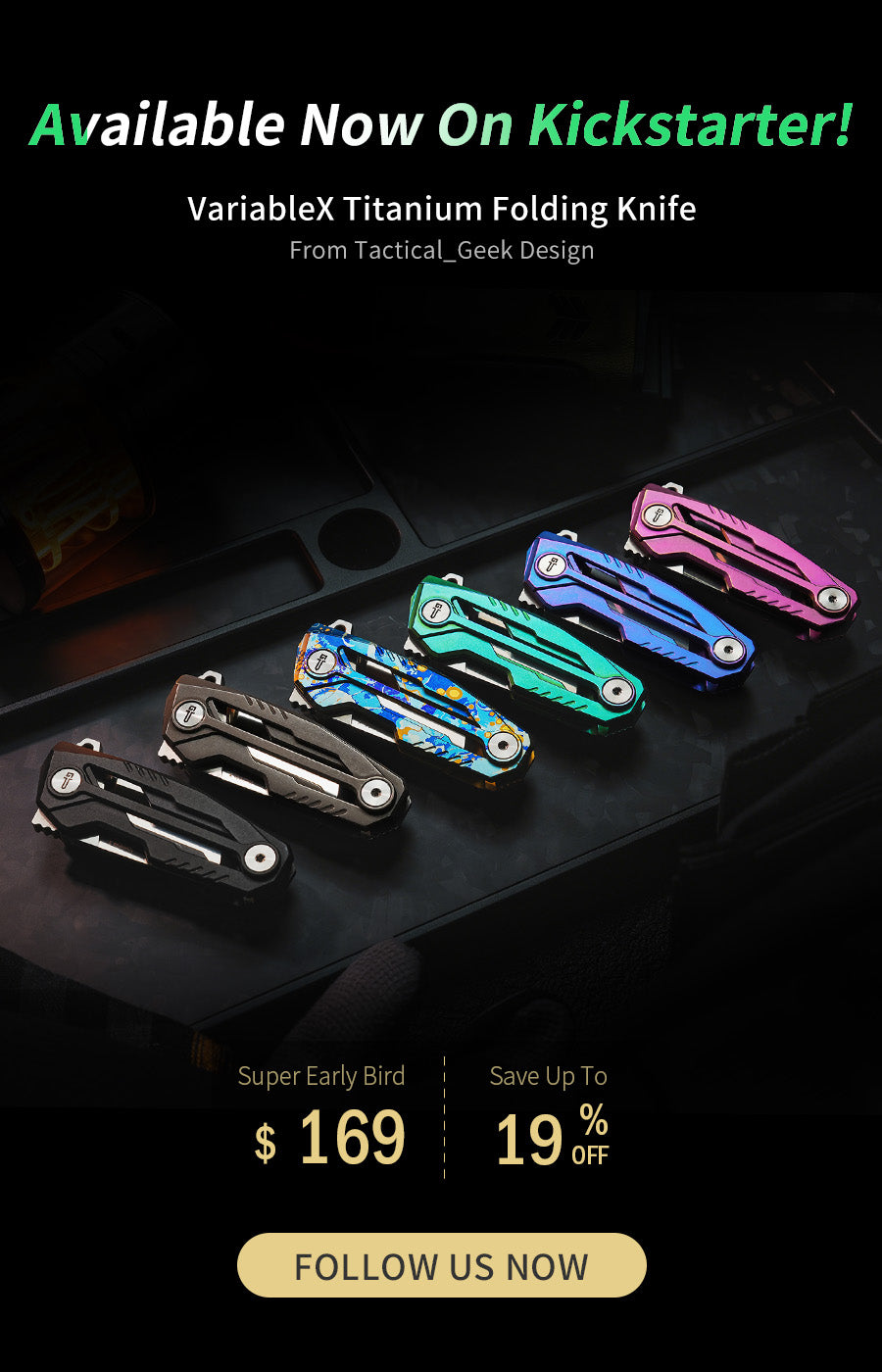 TacticalGeek Variable X (Ti.) Compact EDC Pocket Knife — Now Available