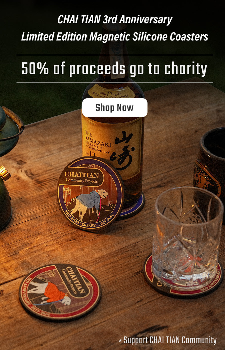 TacticalGeek × CHAI TIAN Charity Coasters – Limited Edition