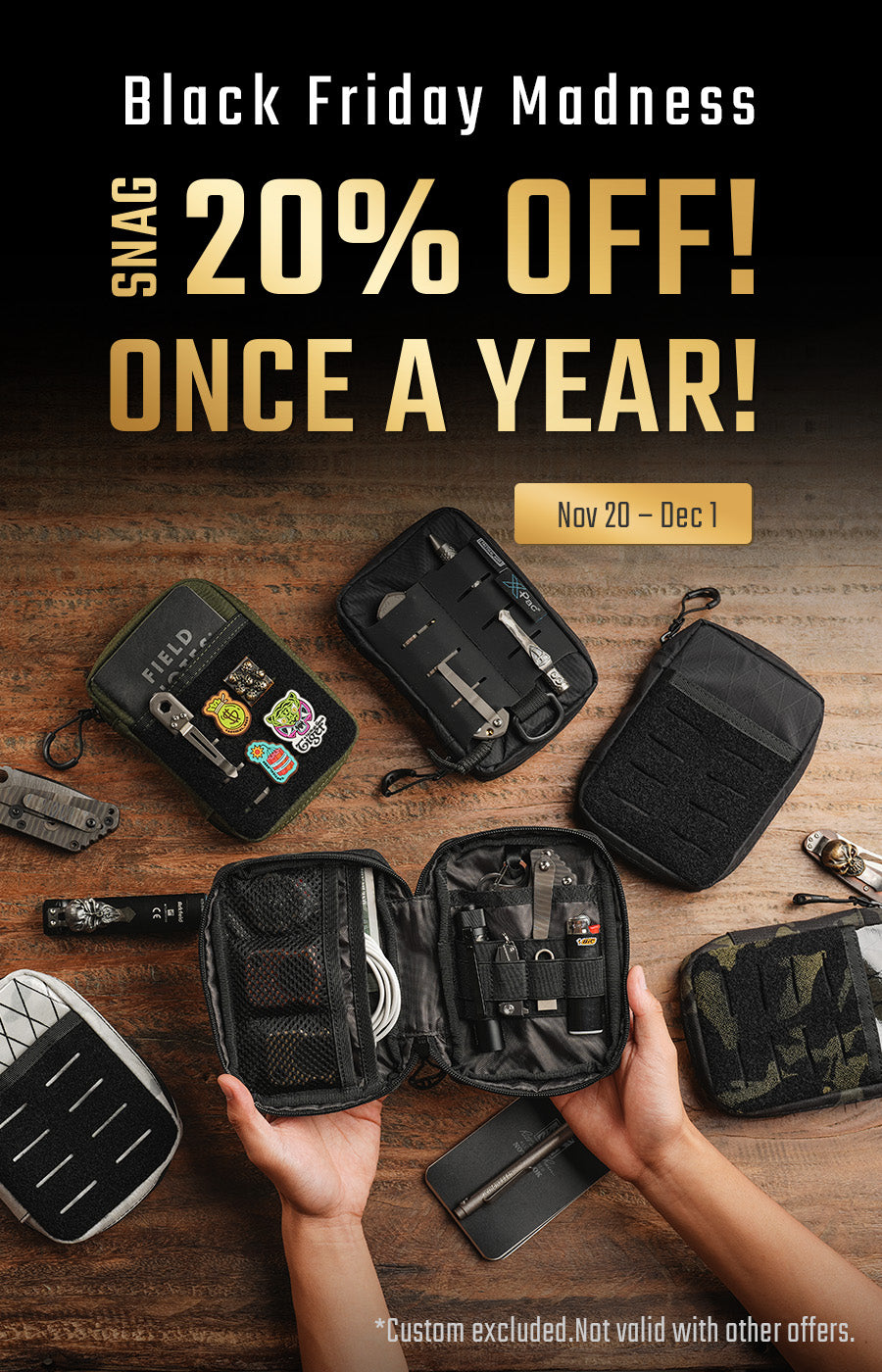 Tactical Geek Black Friday Sale: Cache, Block, EXT Series 20% OFF