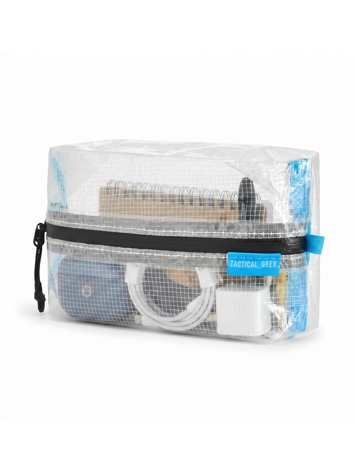 HS3 clear tissue holder pouch holding tissues and compact essentials