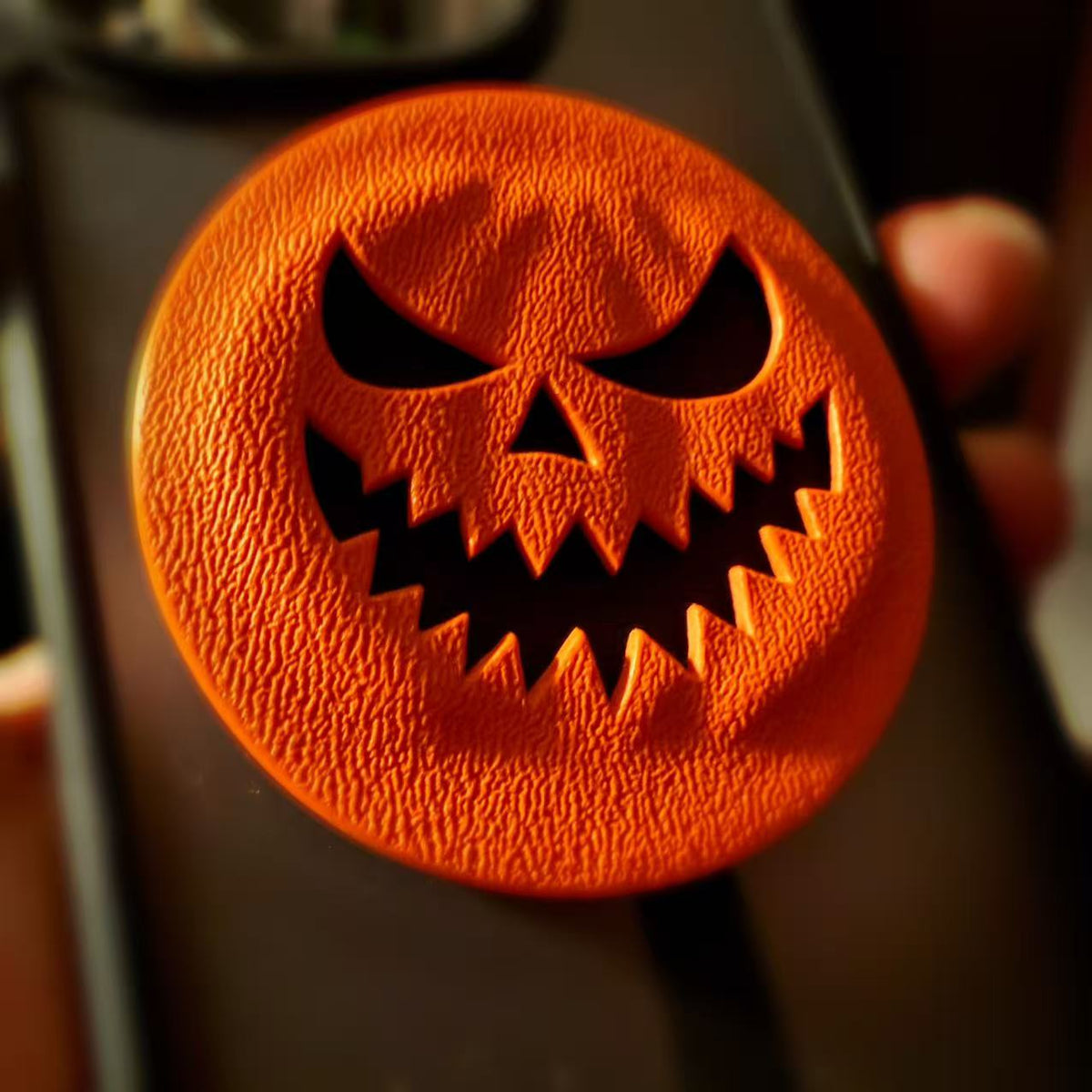 Kydex 3D Layered Horror Jack-O'-Lantern Strong Magnet Badge for MagSafe Phone (Last 1 In Stock! Pre-order ships in 30 days)