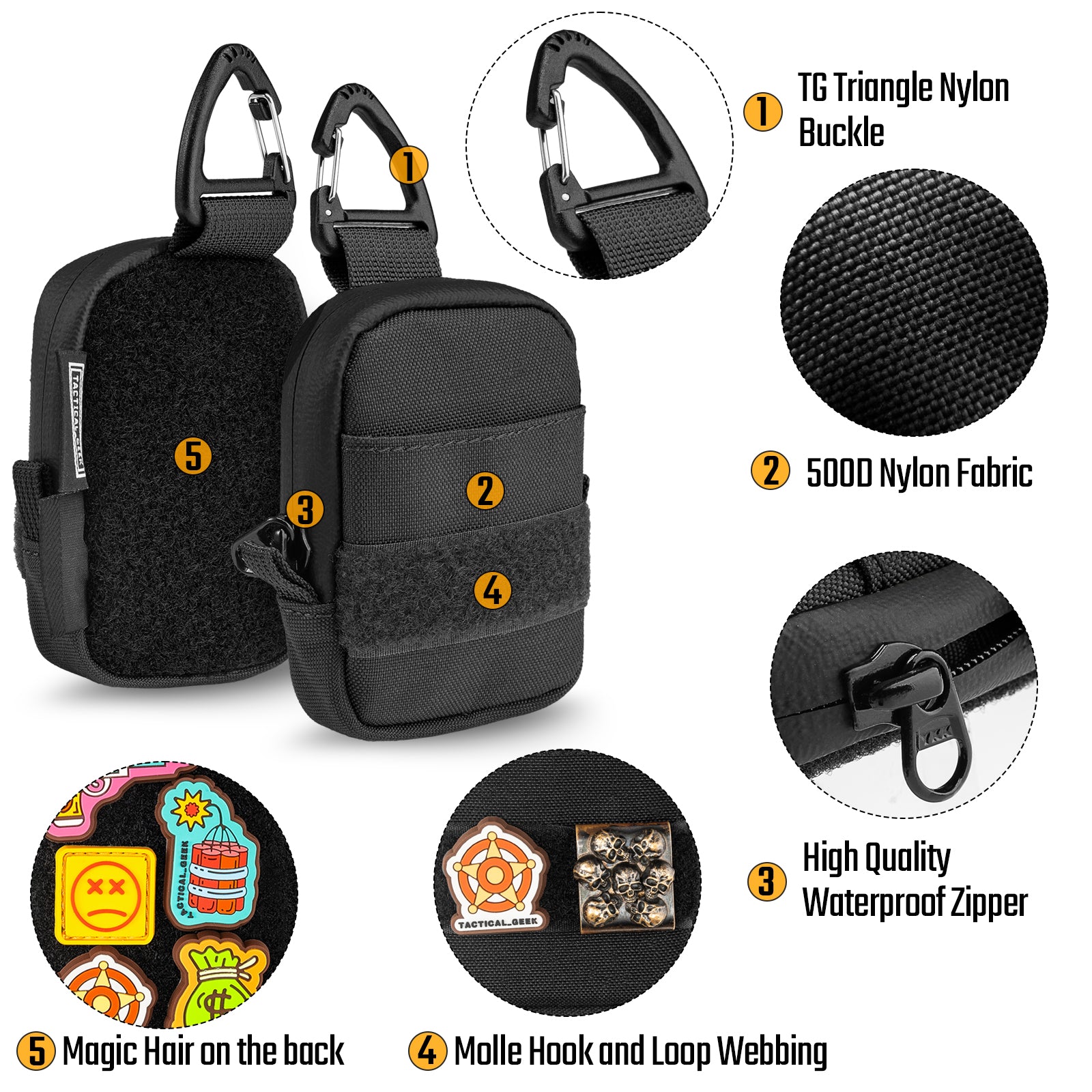 収納A6ミニ収納ポーチ(ブラック)