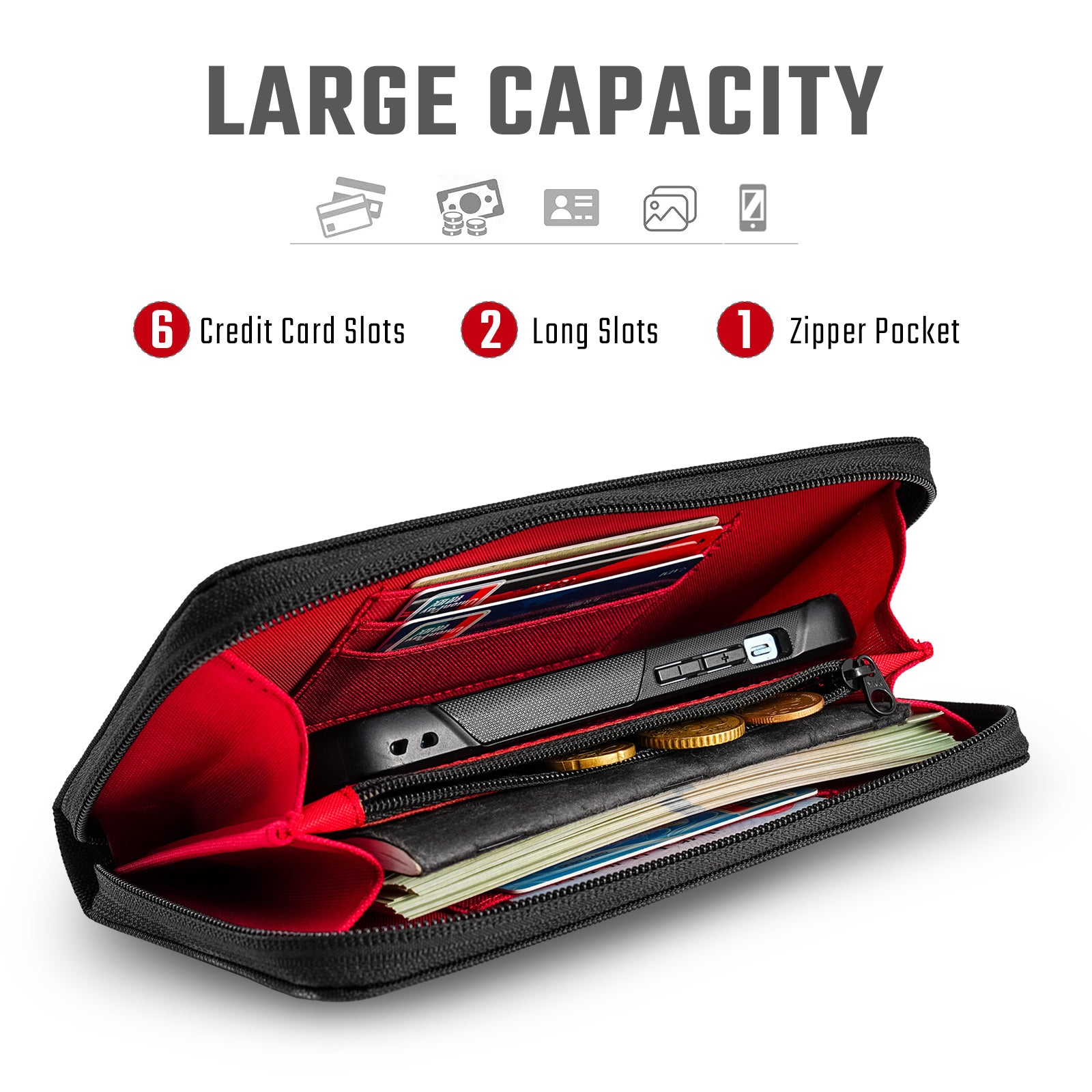 PC2 ロングウォレット(ブラック)