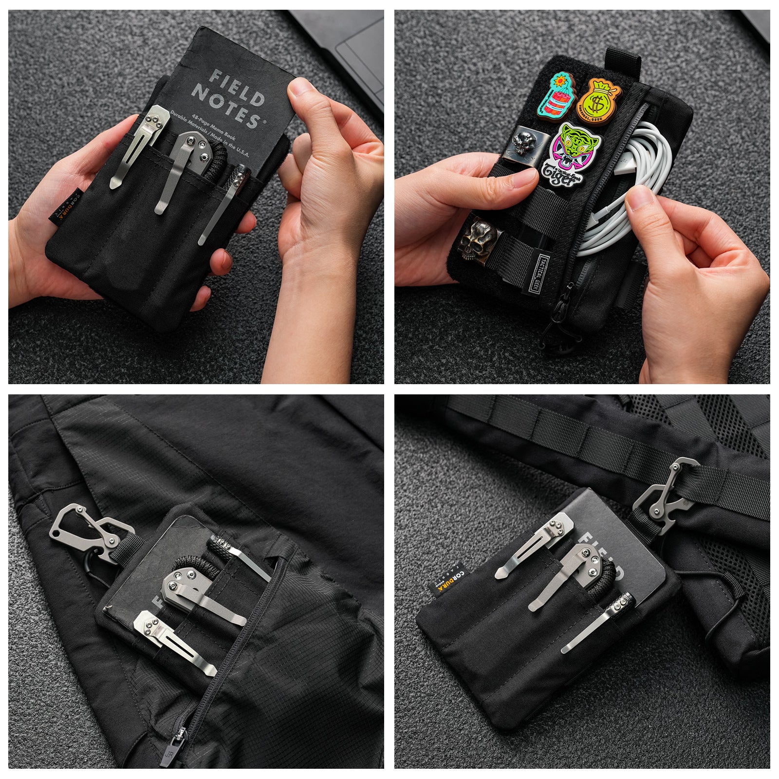 EXT12 ポータブルツールポーチ (ブラック)