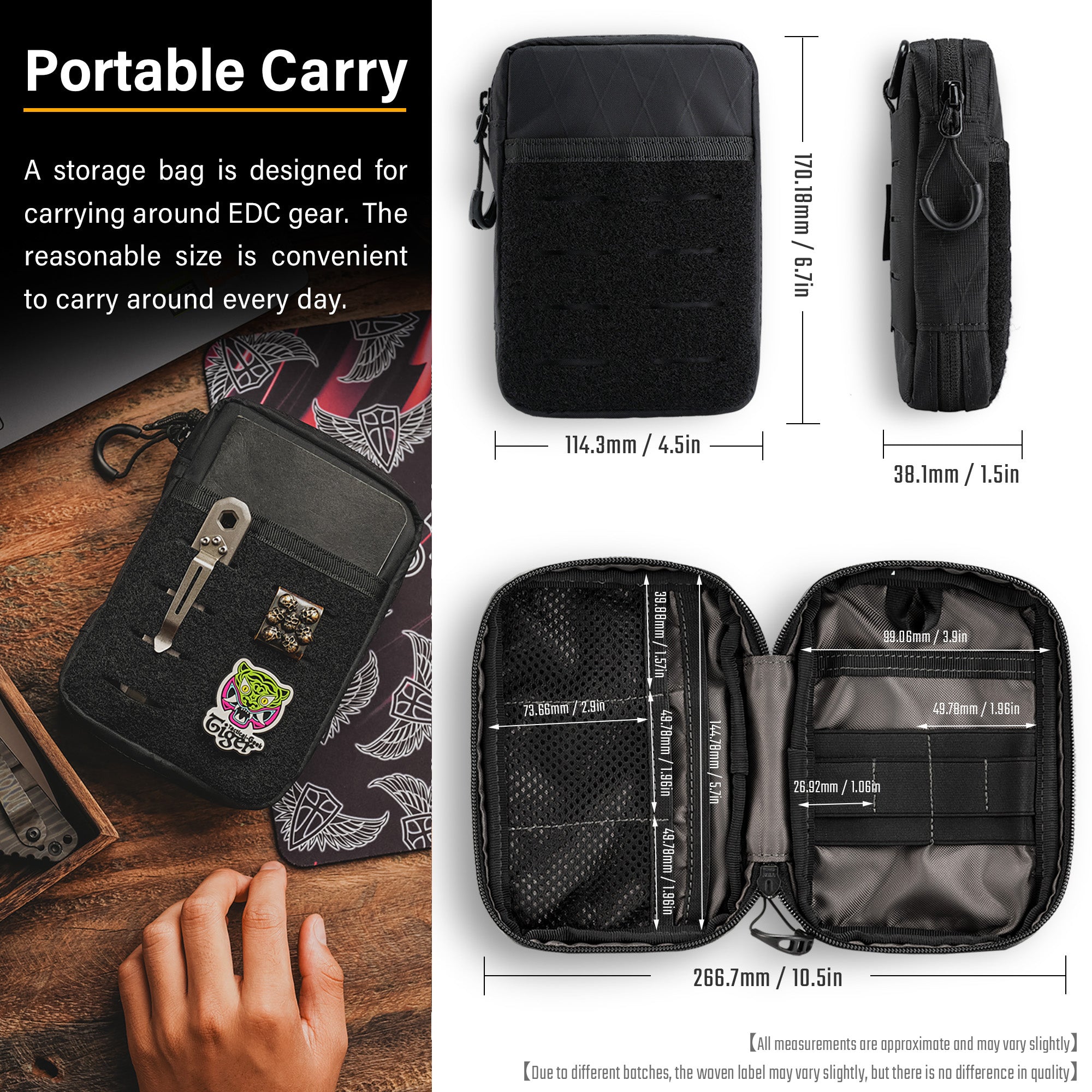 ブロック E3.0 ポータブル ツールポーチ (X-PAC マルチカム ブラック)