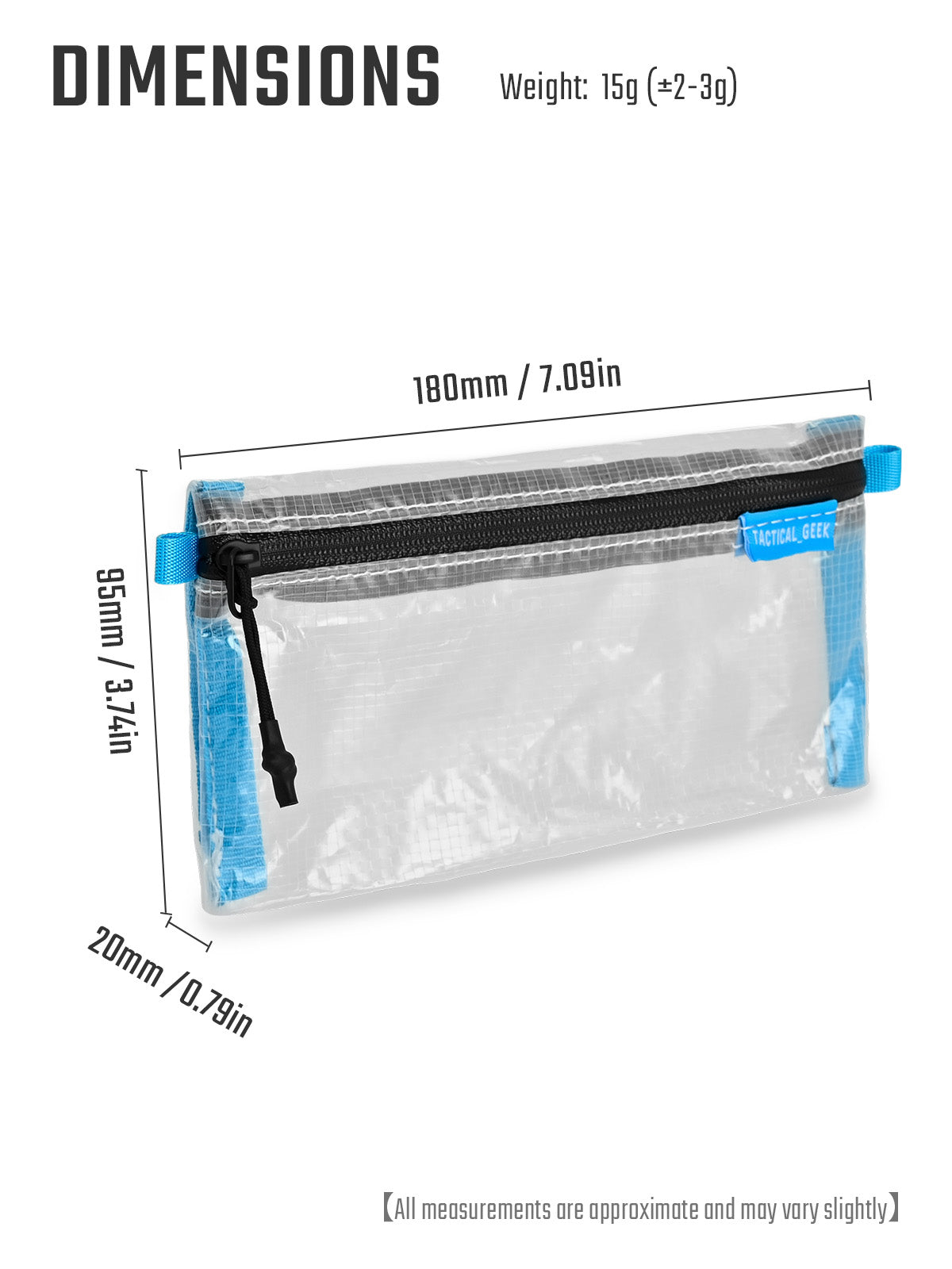 HS5 Clear Slim Organizer Pouch