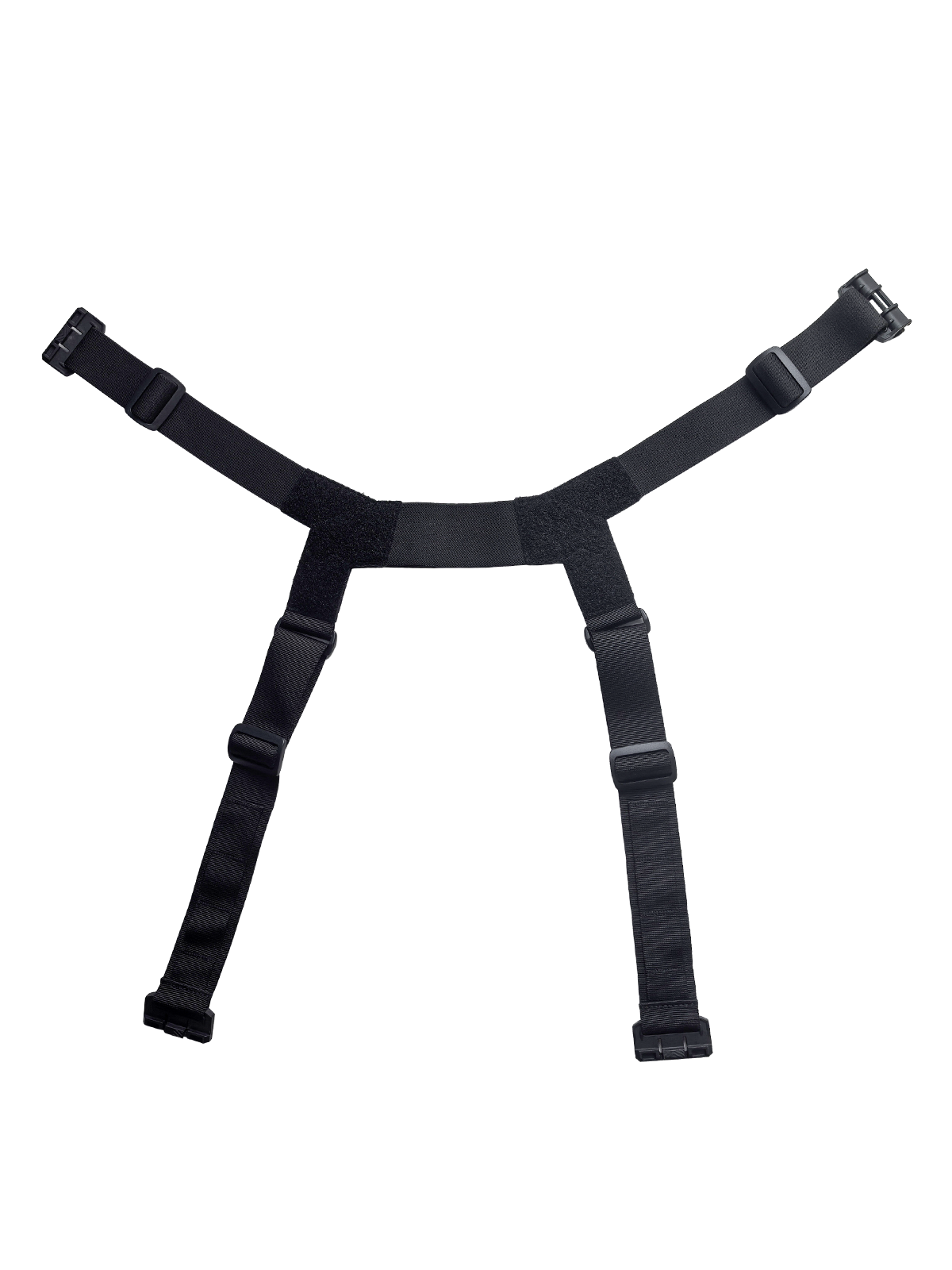 TGBelt13 black chest harness laid flat