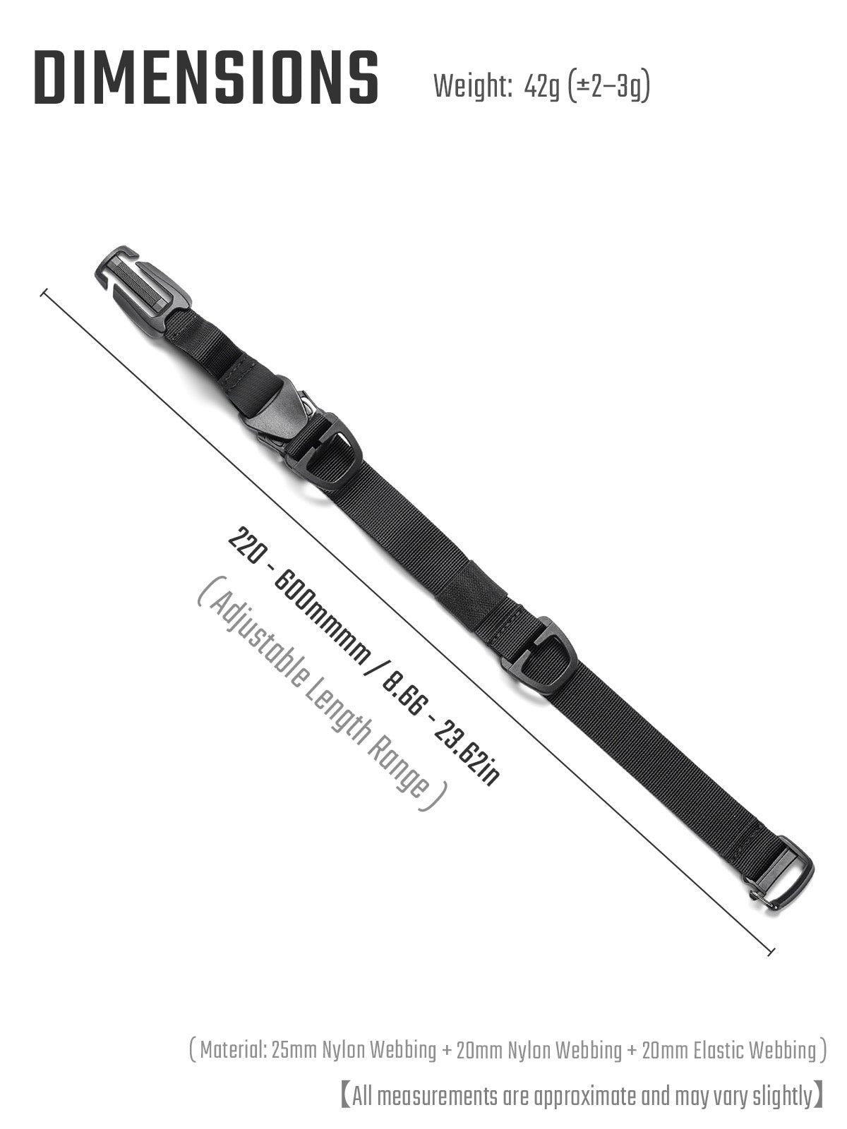 TGbelt15 Stabilizer Strap-Compatible with the Cache L3/L4/L6/L7 Serious