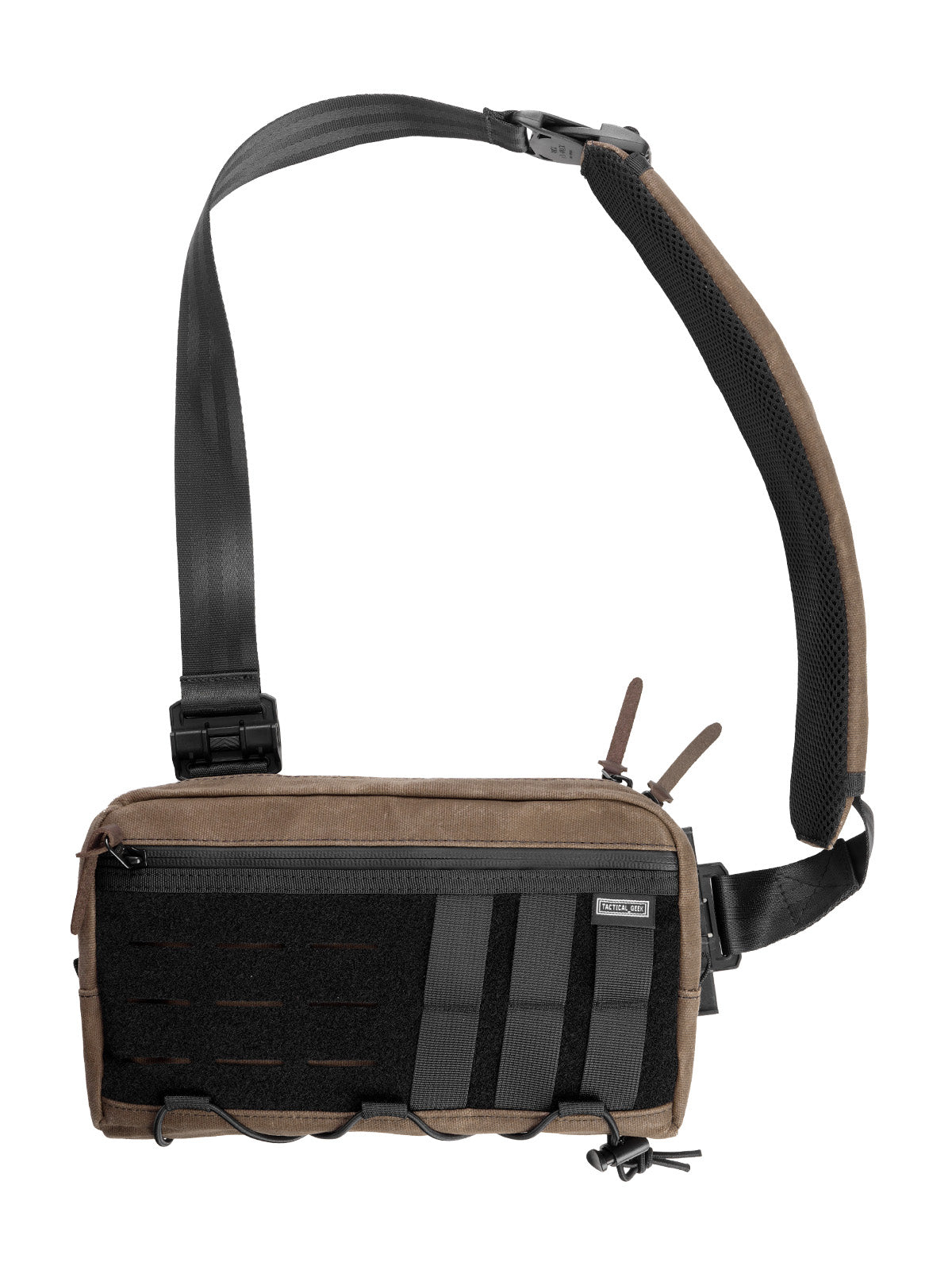 TacticalGeek Cache L3 EDC Shoulder Bag Waxed Canvas Coyote Brown