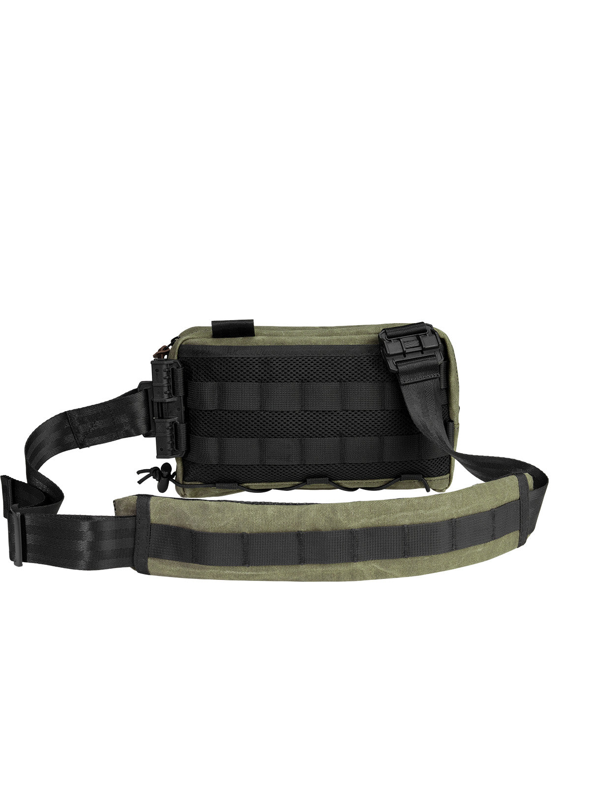 TacticalGeek Cache L3 EDC Shoulder Bag Waxed Canvas Green-4