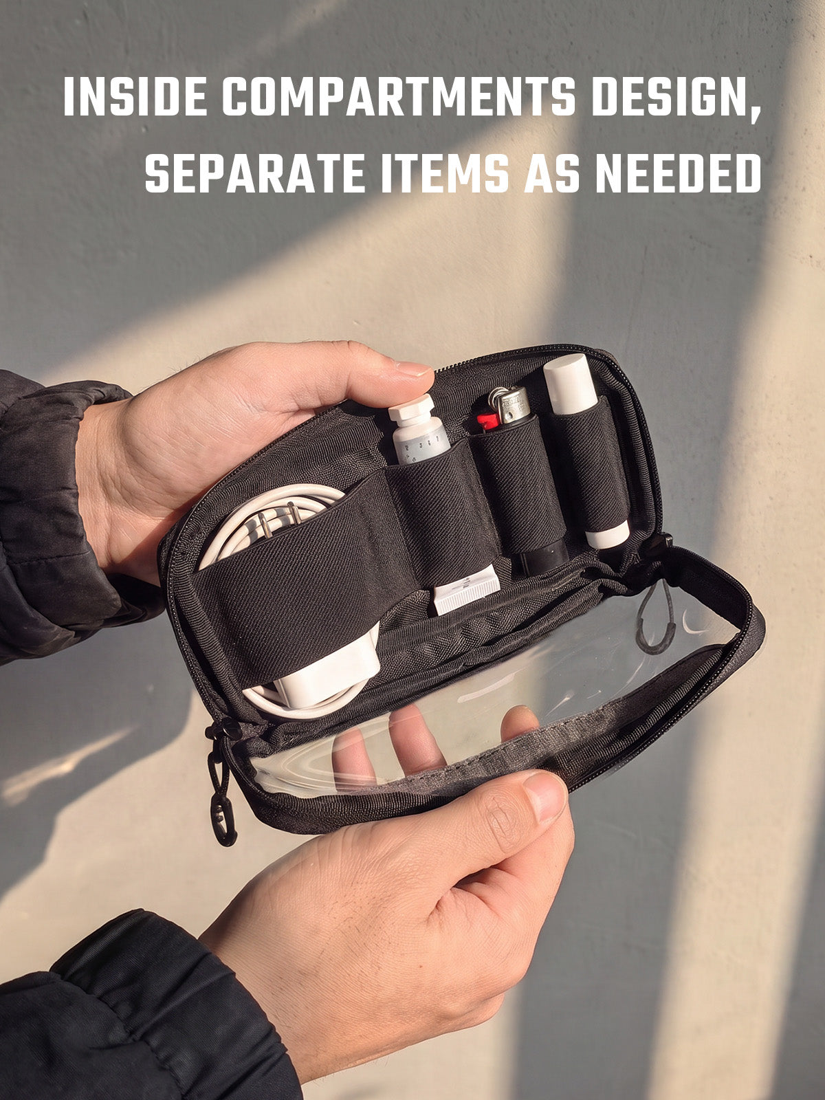 TacticalGeek DT1 Transparent Utility Pouch Black-4