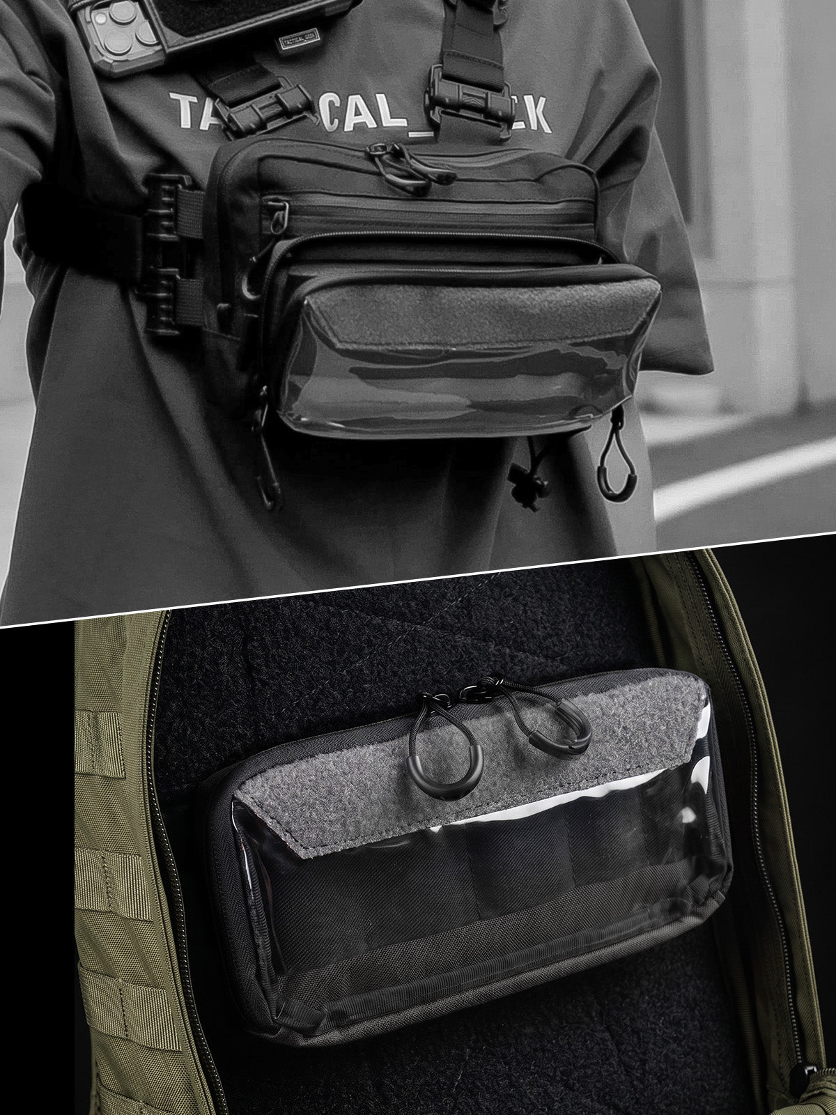 TacticalGeek DT1 Transparent Utility Pouch Black-5