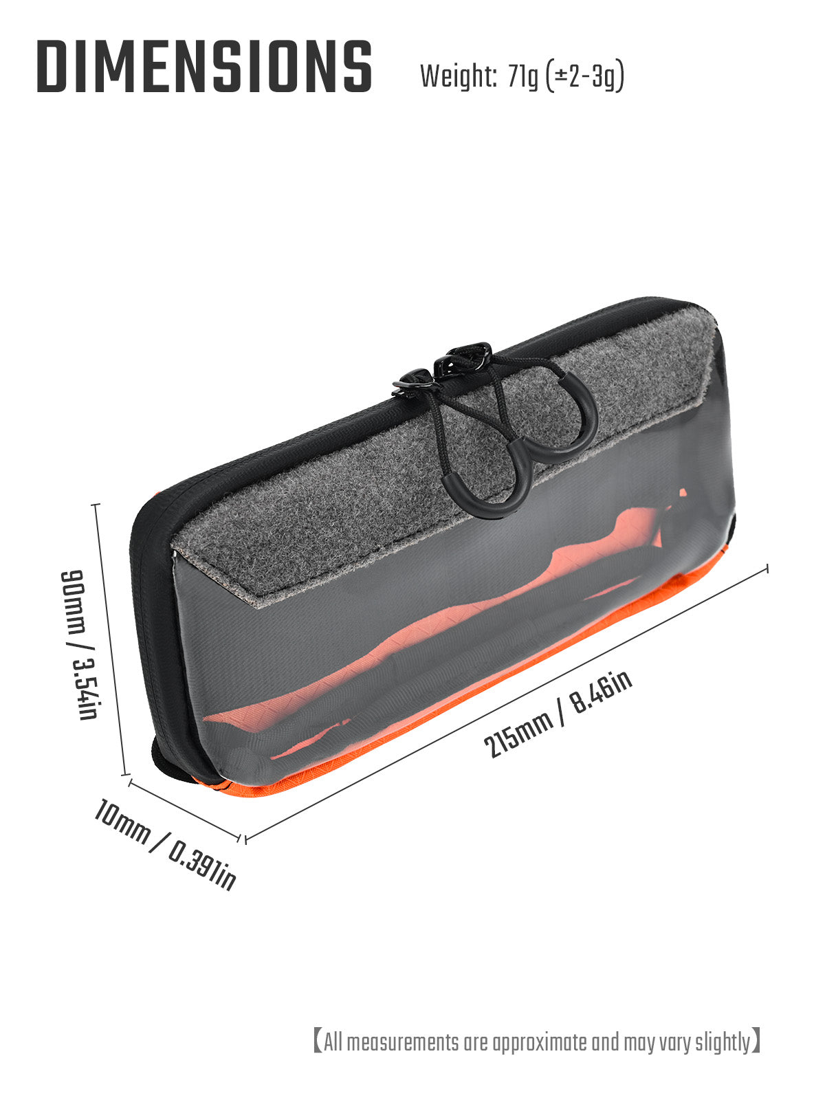 TacticalGeek DT1 Transparent Utility Pouch orange-2