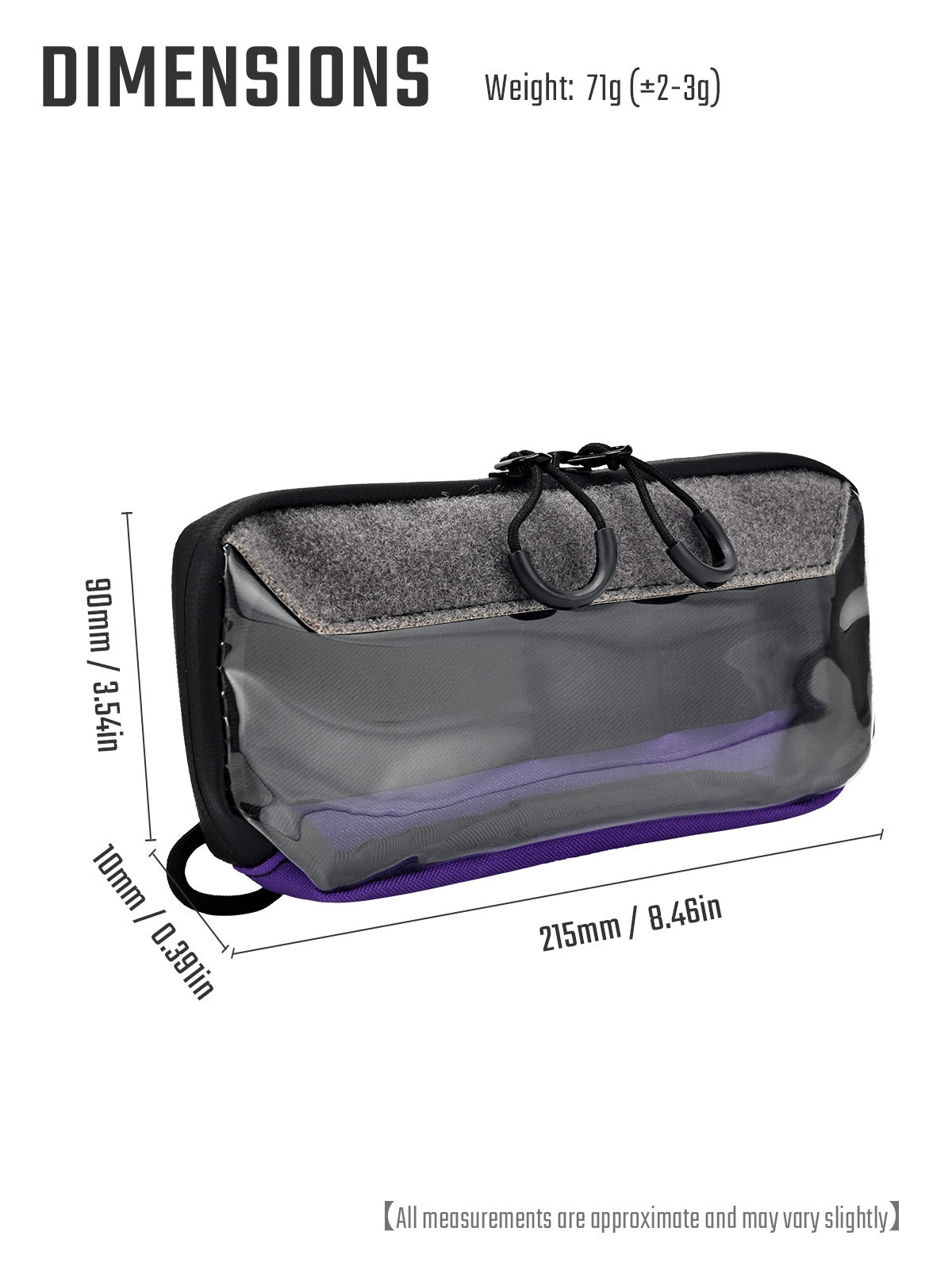 TacticalGeek DT1 Transparent Utility Pouch purple-2