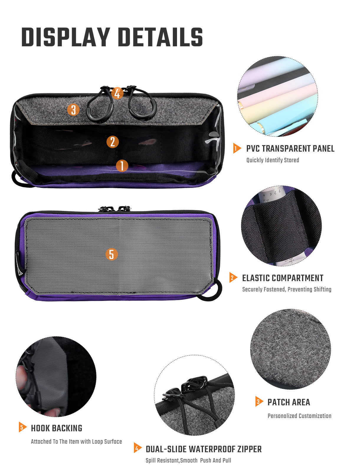 TacticalGeek DT1 Transparent Utility Pouch purple-3