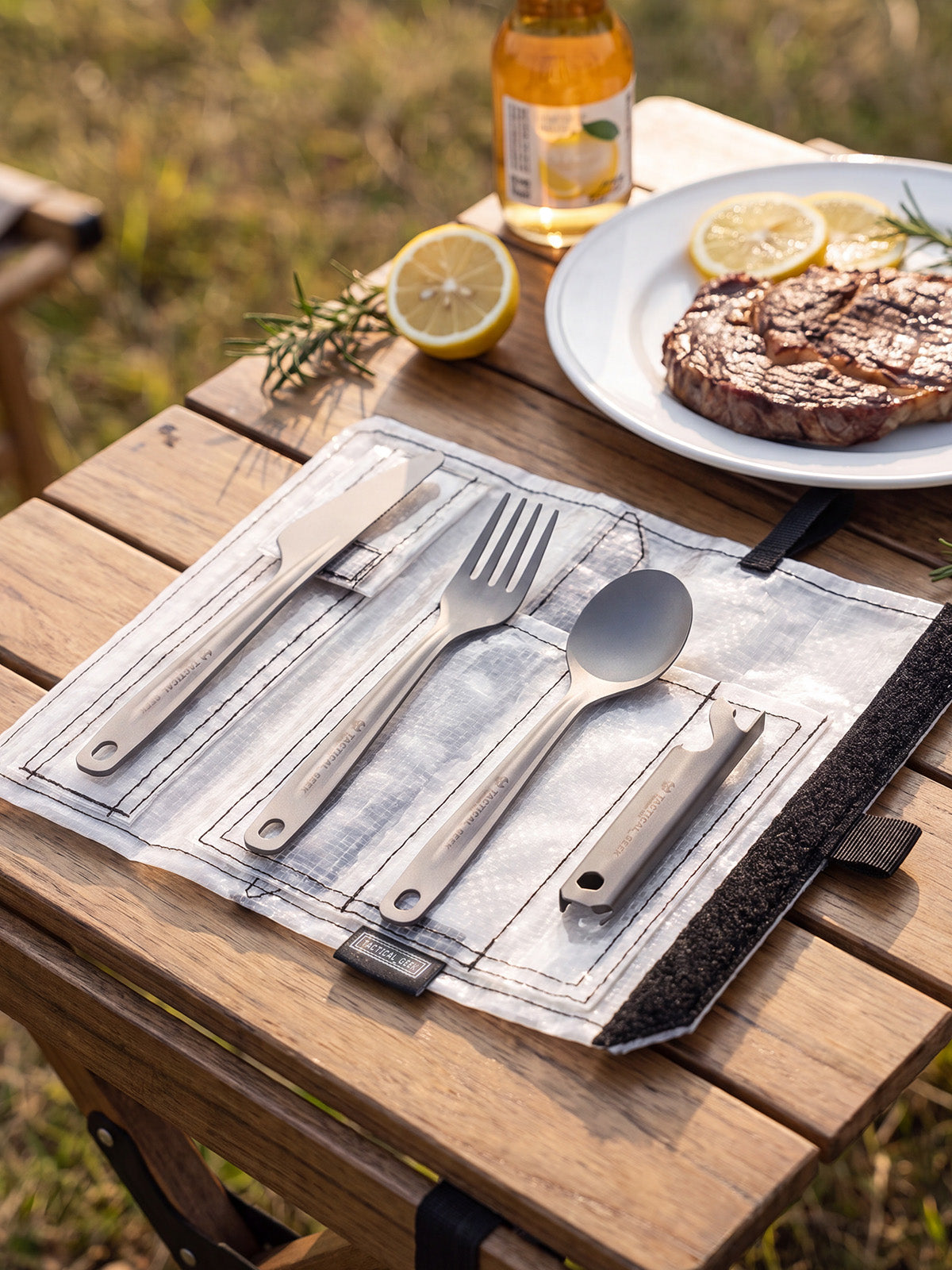 TacticalGeek HT1 Titanium Cutlery Set-1