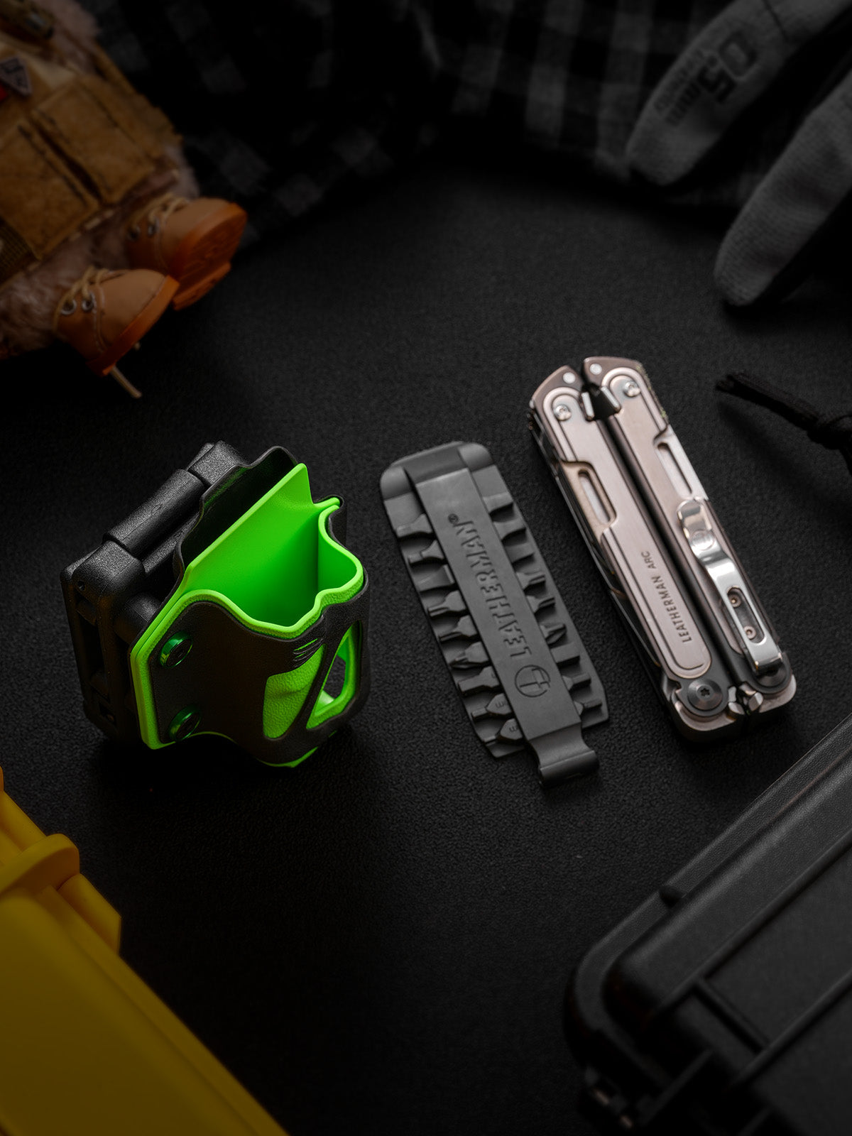 TacticalGeek TX16 Multi-Tool Sheath for Leatherman ARC& Bit Kit Set Bright Green Skeletonized-3