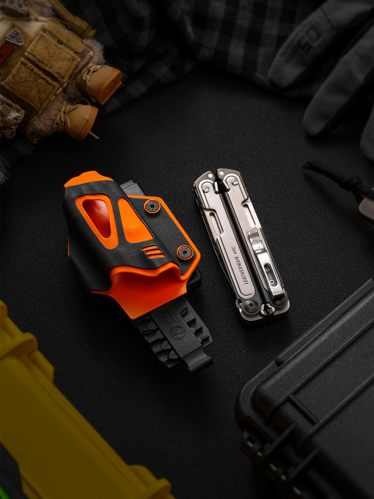 TacticalGeek TX16 Multi-Tool Sheath for Leatherman ARC& Bit Kit Set Orange Skeletonized-1