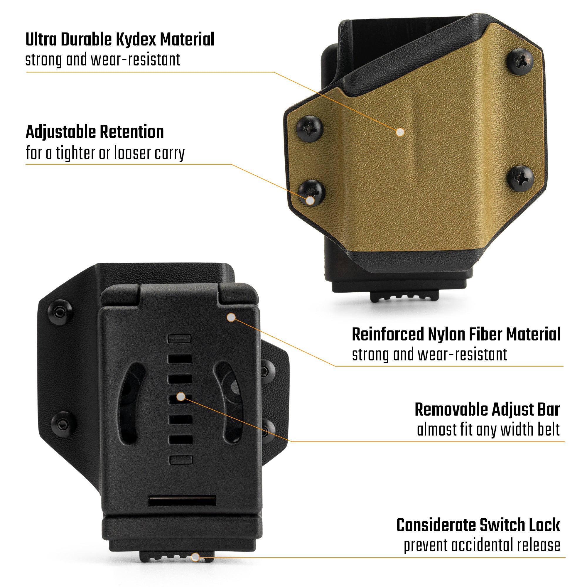 TacticalGeek TX1 Kydex Multitool Sheath Coyote Tan-5