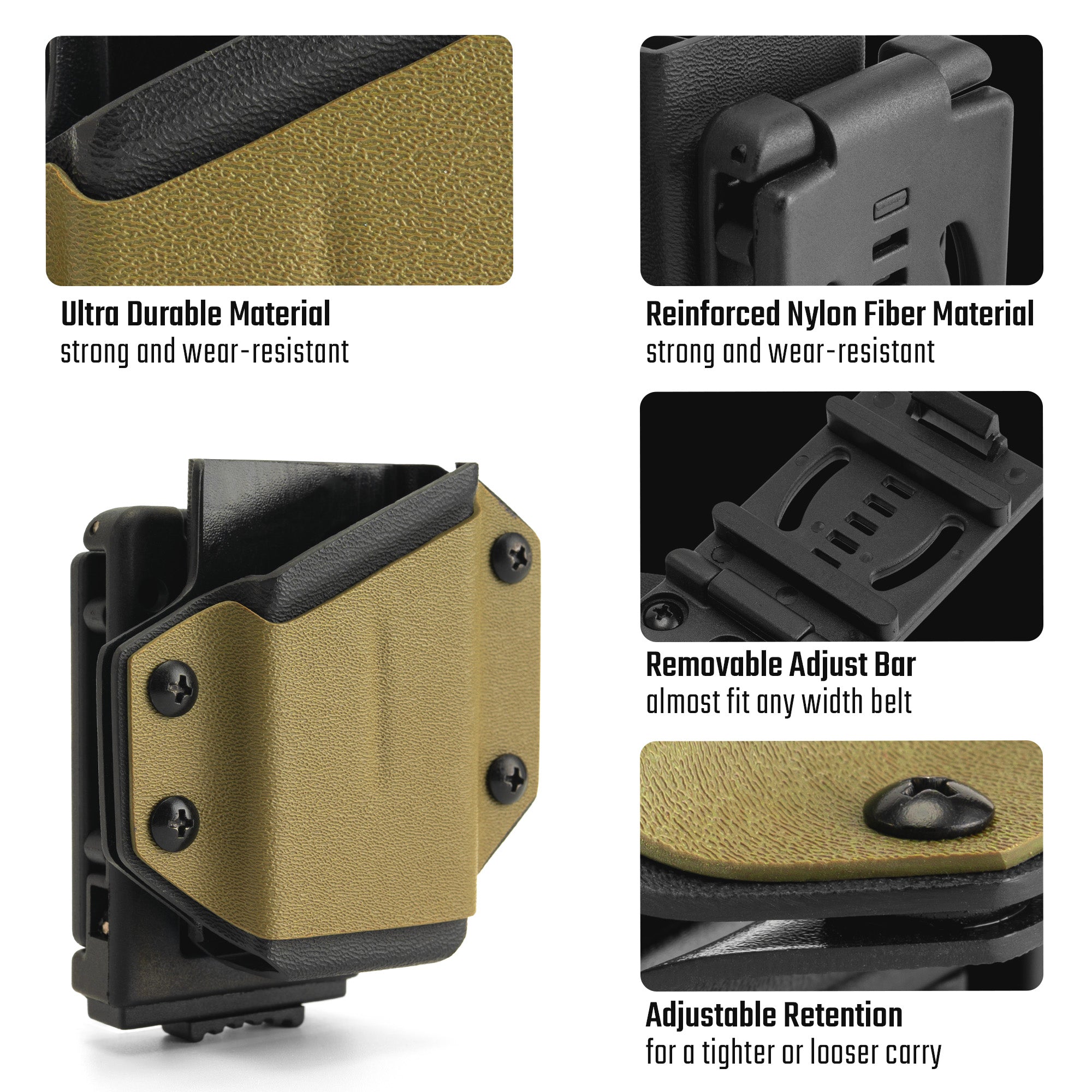 TacticalGeek TX1 Kydex Multitool Sheath Coyote Tan-6