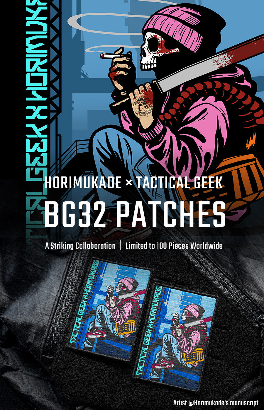 A Moment of Calm in the Middle of Chaos: Introducing the Horimukade × TacticalGeek BG32 Patches