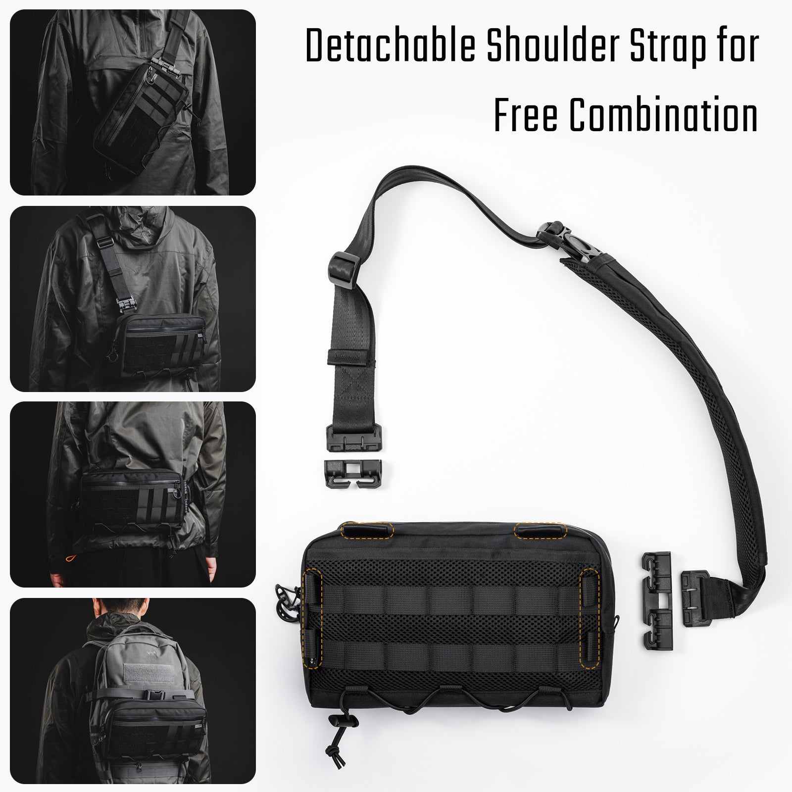 Cache L3 EDC Shoulder Bag （BLACK）