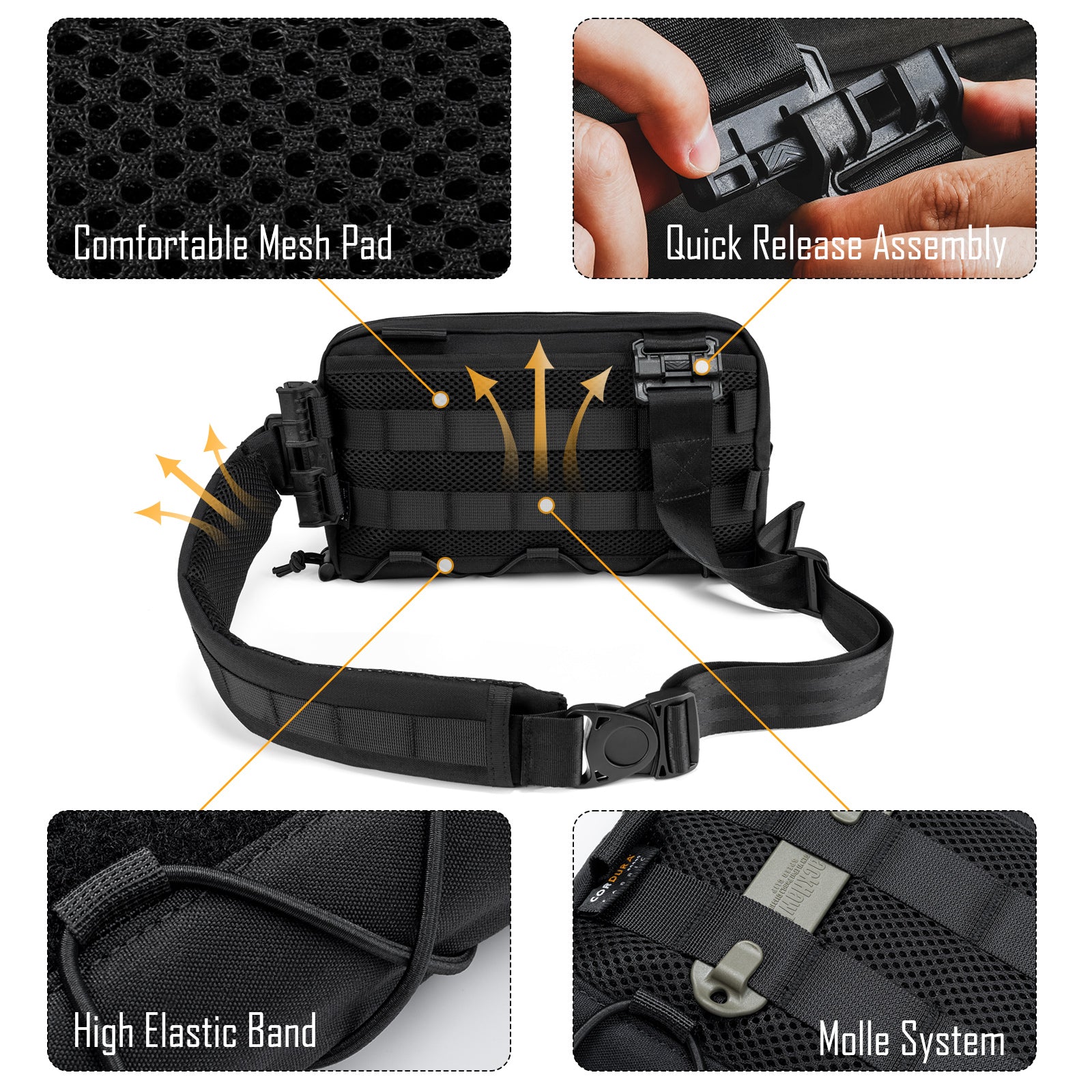 Cache L3 EDC Shoulder Bag （BLACK）