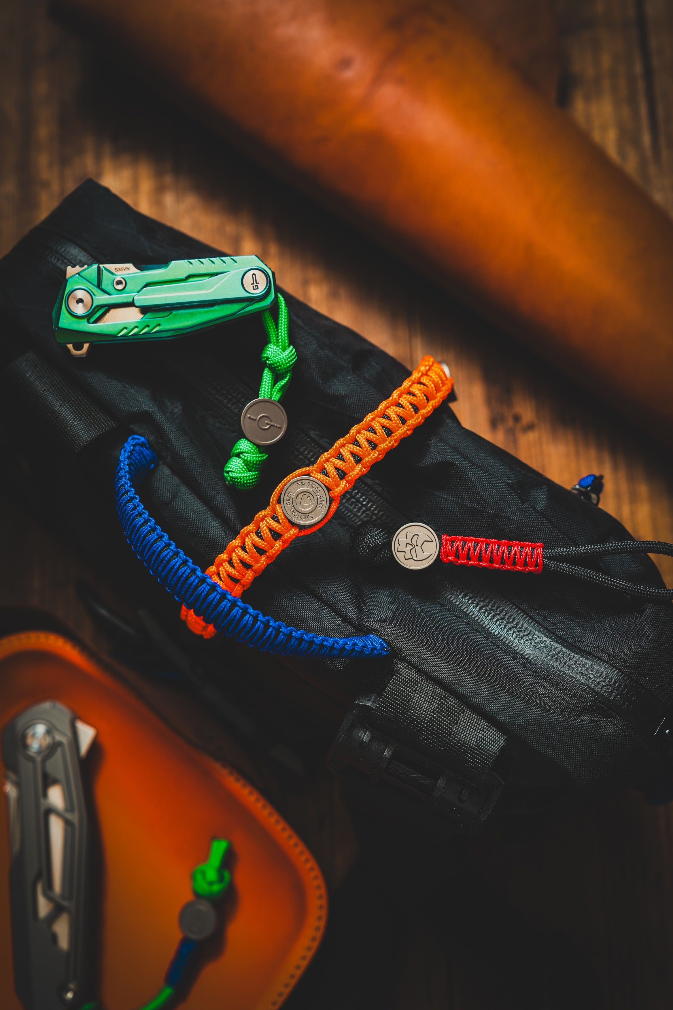 TGCode CNC Titanium Paracord Bead / Knife Pendant