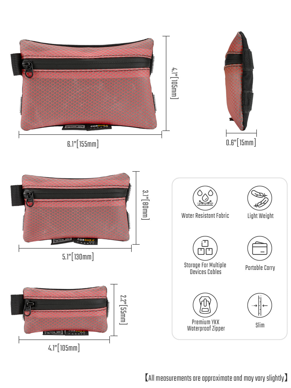 ストレージ A5 EDC ストレージポーチセット (ブラック/CR)