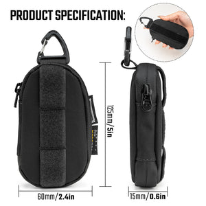 Storage A7 EDC Key Bag Molle Pouch (BLACK)