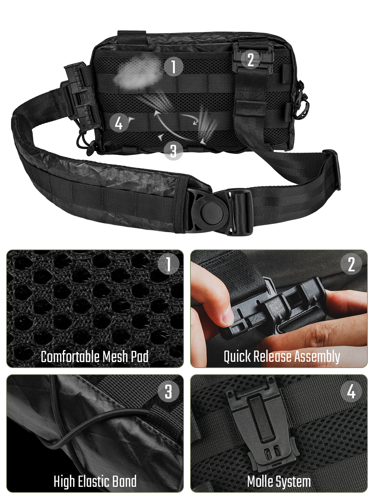 キャッシュ L3 EDC ショルダーバッグ （X-Pac ブラック）