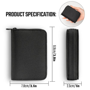 TACTICAL GEEK PC1 EDC Durable 11-Slot Nylon Card Holder for Credit Cards, Lightweight Zippered Minimalist Wallet for Men and Women, Ideal for Work Travel, with Coin Pouch, Ultra-light and Waterproof(BLACK)