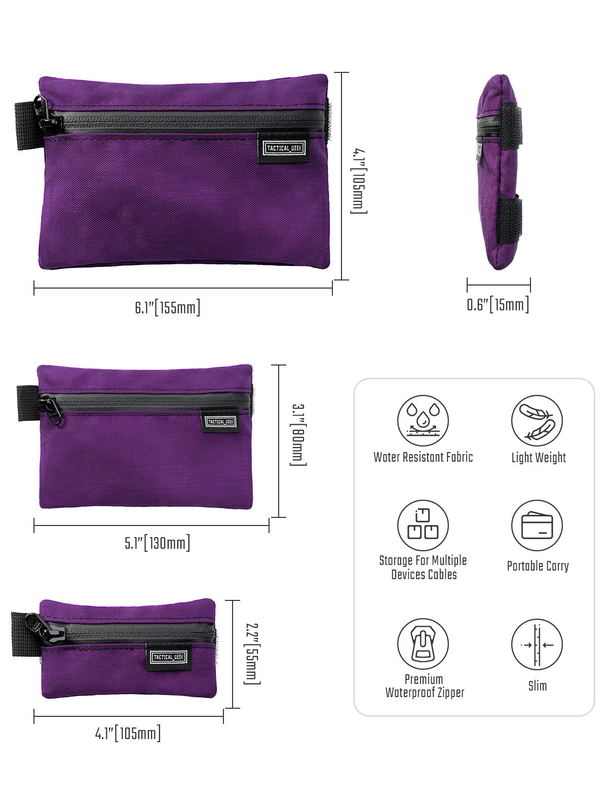 ストレージ A5 EDC ストレージポーチセット (ブラック/CR)