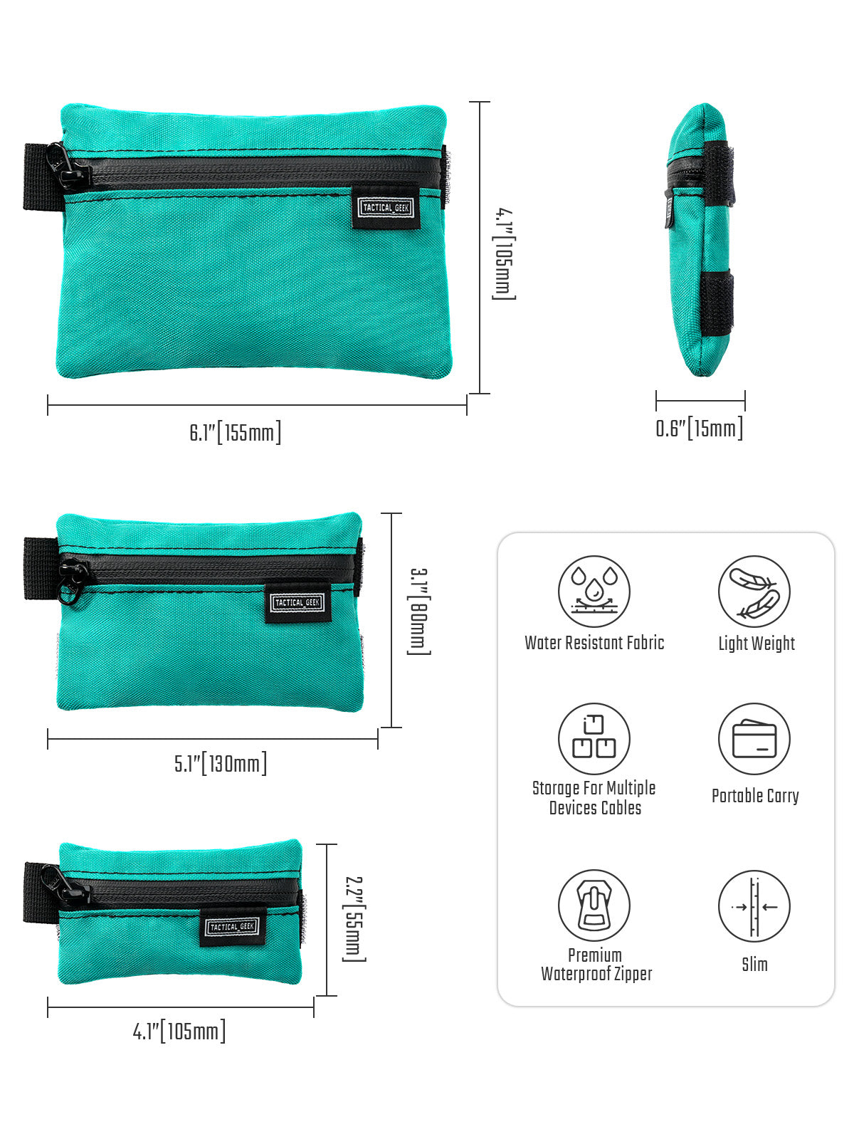 ストレージ A5 EDC ストレージポーチセット (ブラック/CR)