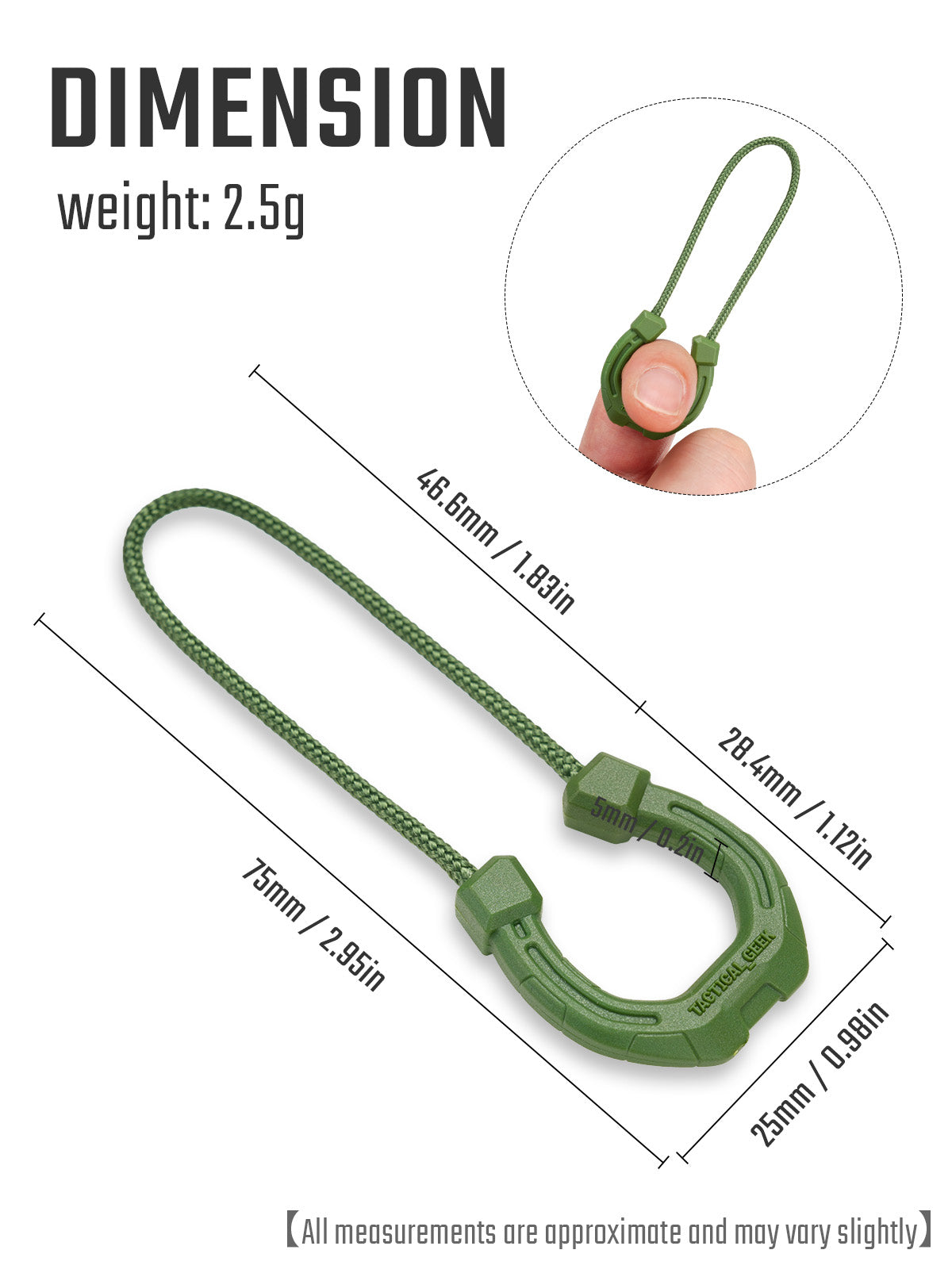 G14 Textured Zipper Pulls, 4-Pack | Tacticalgeek