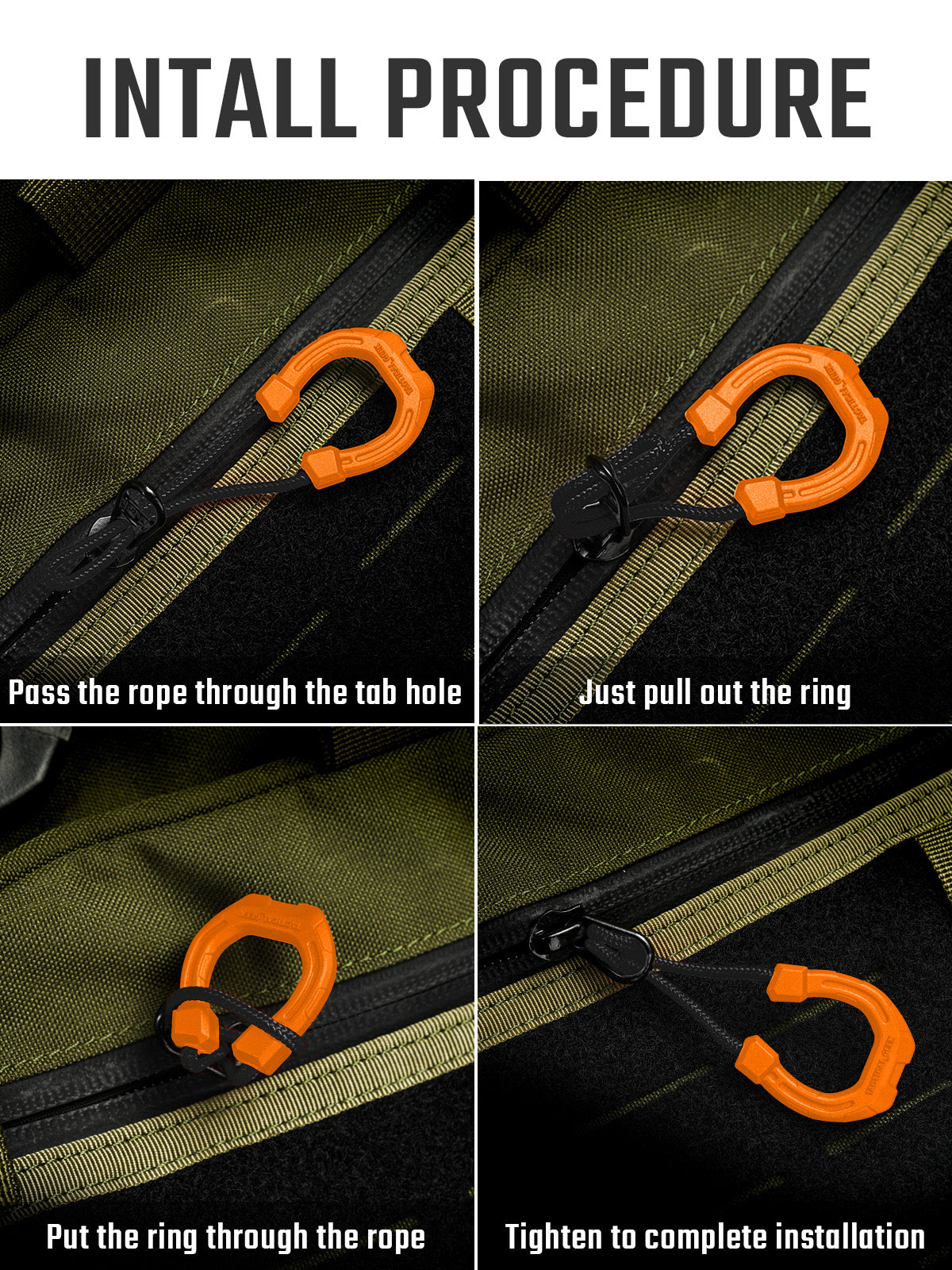 TACTICAL GEEK G14 Zipper Pulls（ 4 Pieces ）