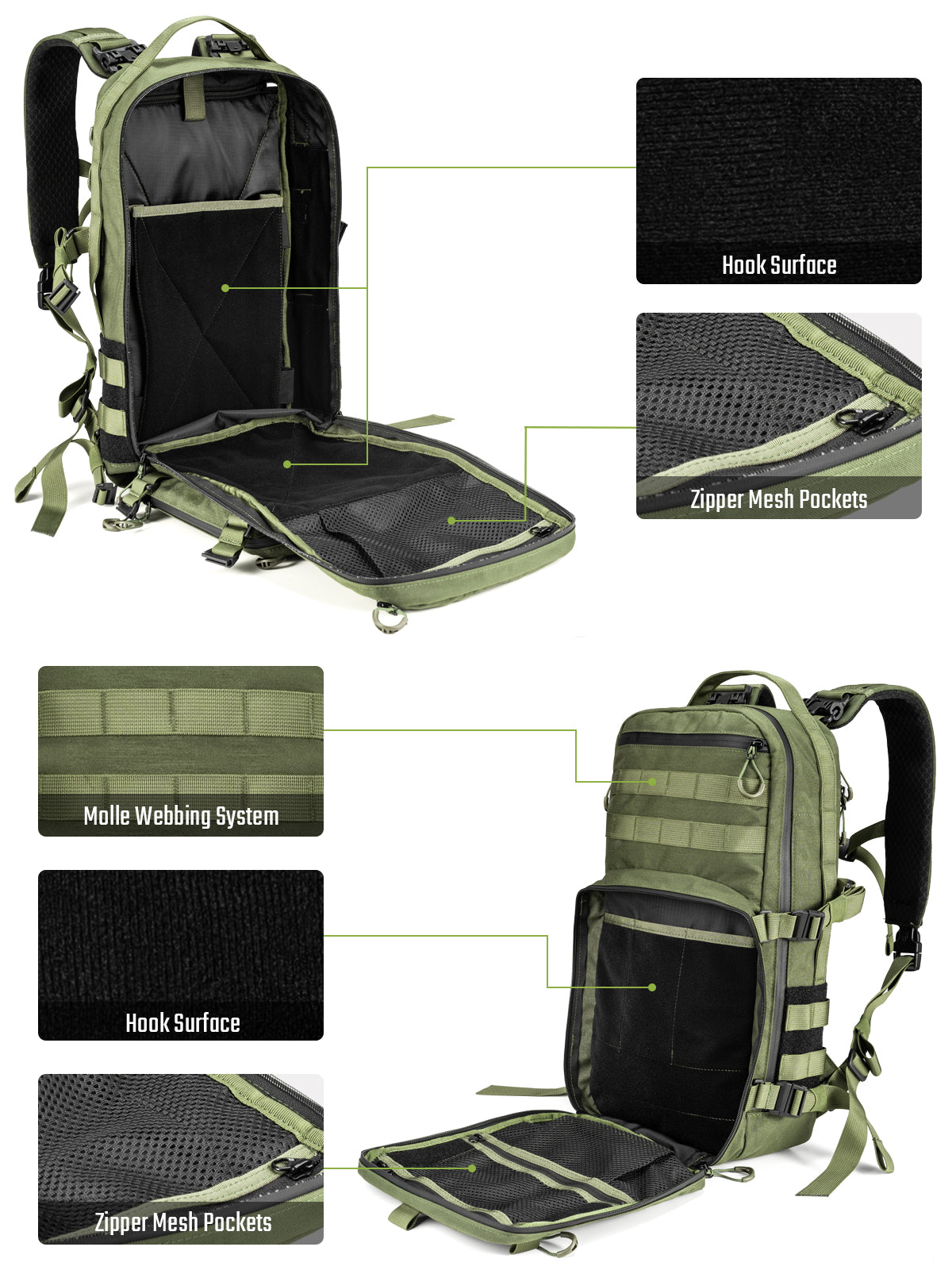 ModCase B2 アルティメット EDC タクティカル バックパック 14L (ブラック) 