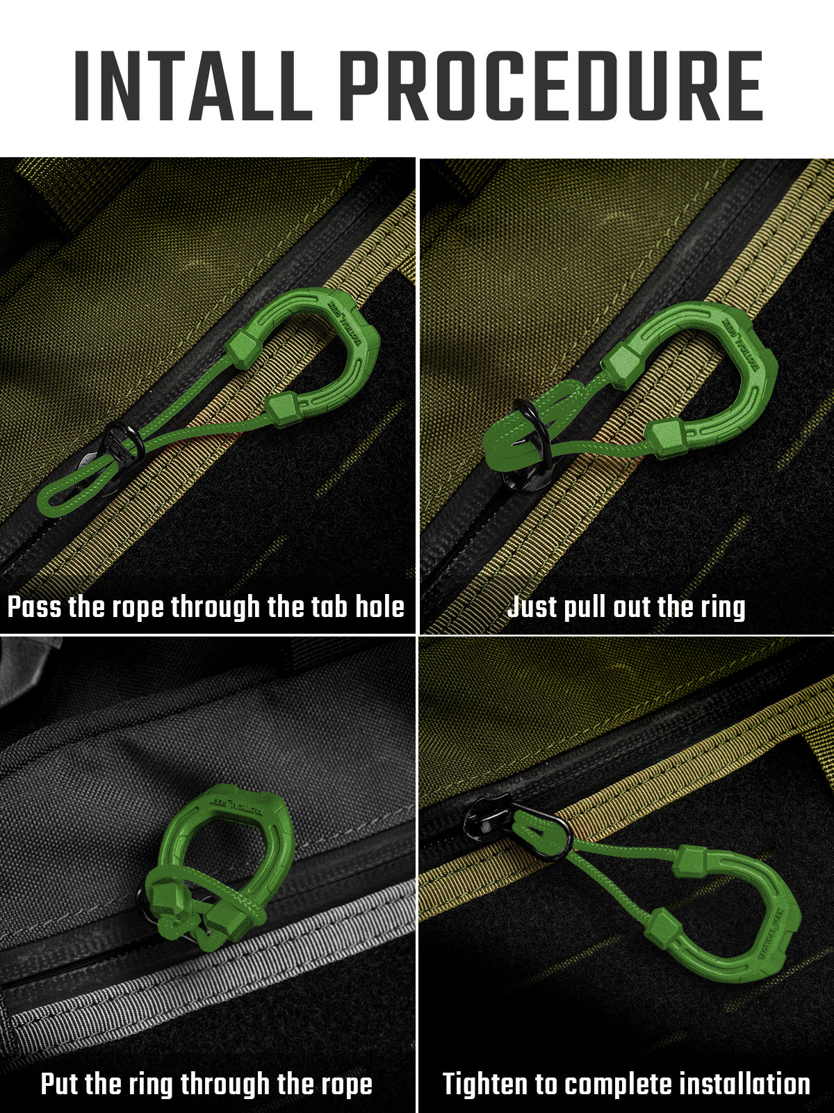 TACTICAL GEEK G14 Zipper Pulls（ 4 Pieces ）