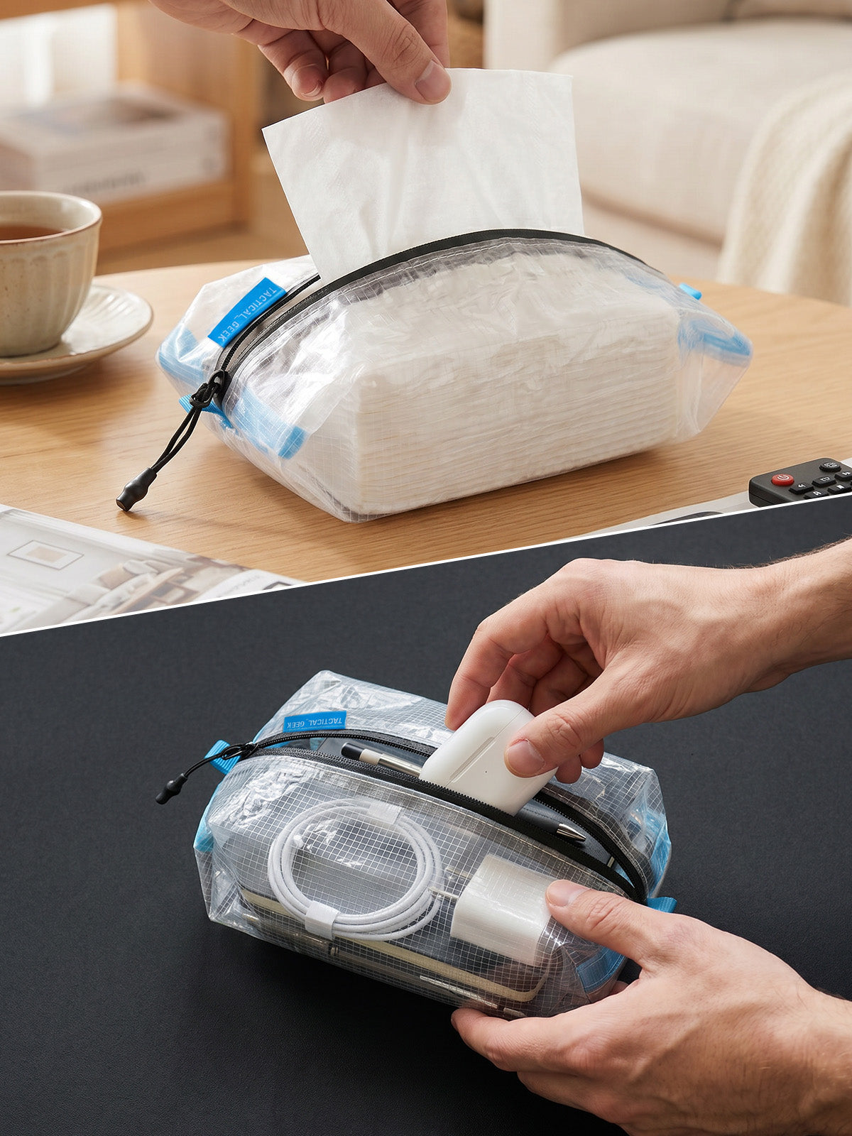 HS3 Clear Tissue Holder Pouch