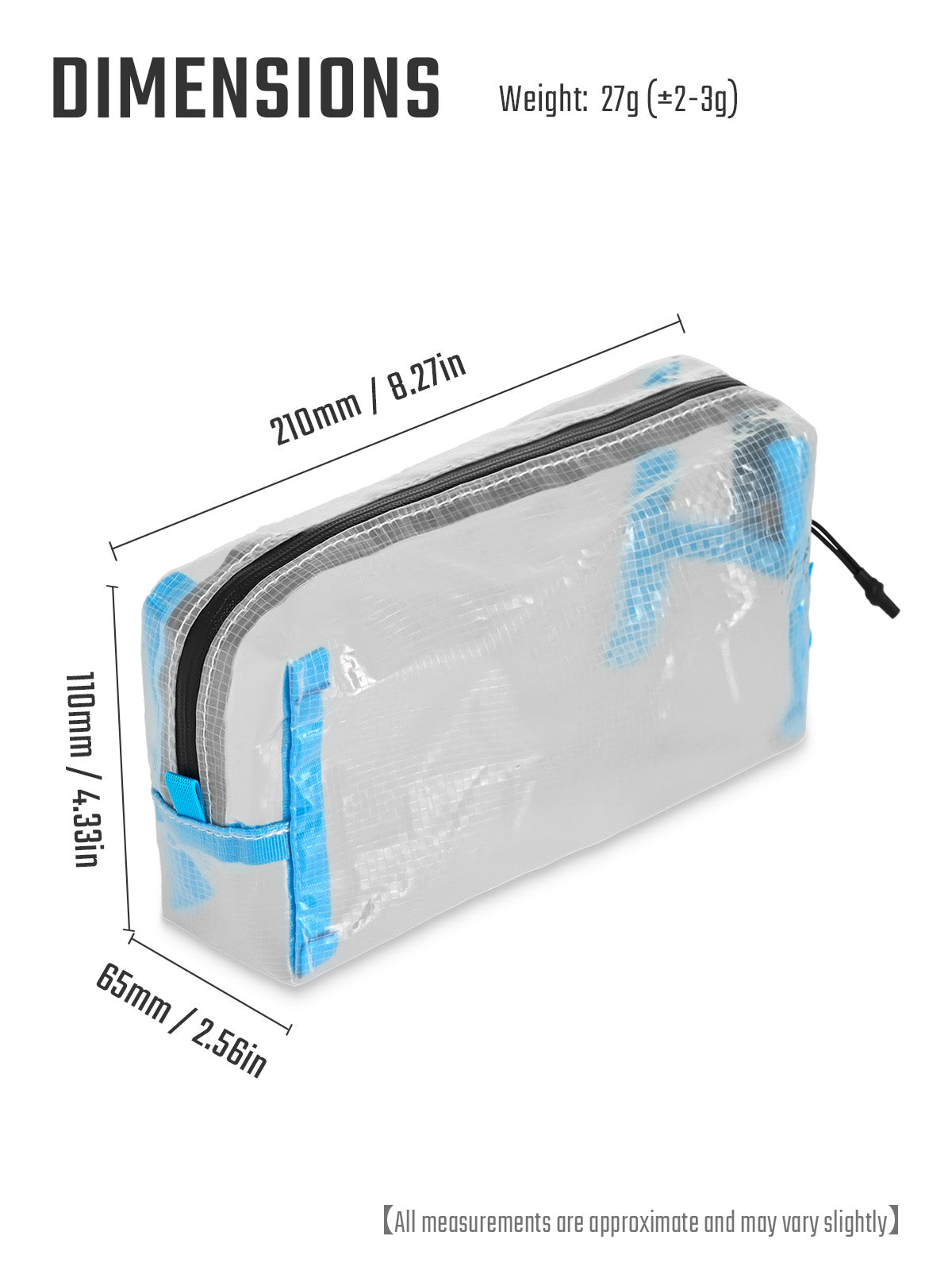 HS4 Clear Electronics Organizer Pouch