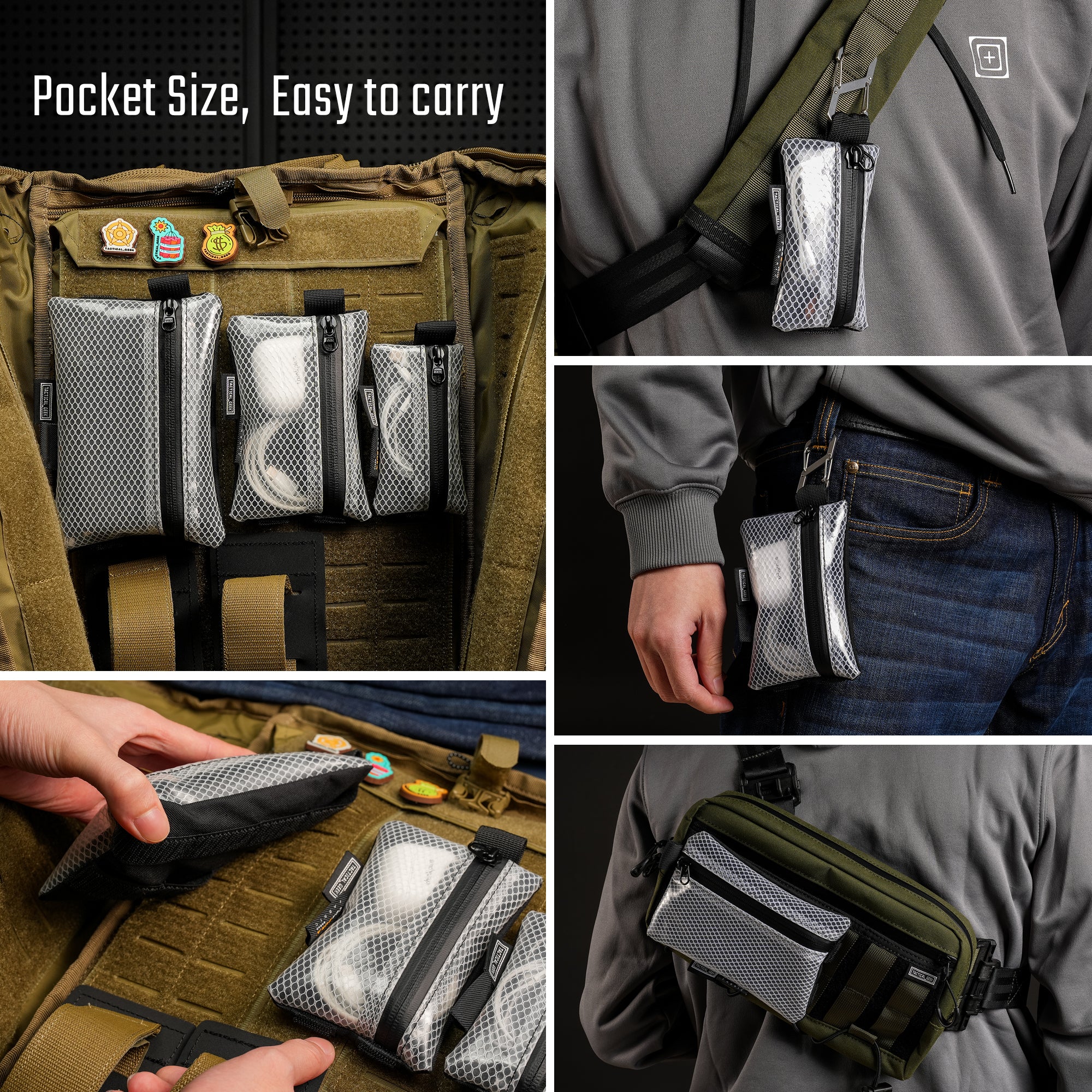 ストレージ A5 EDC ストレージポーチセット (ブラック/CR)