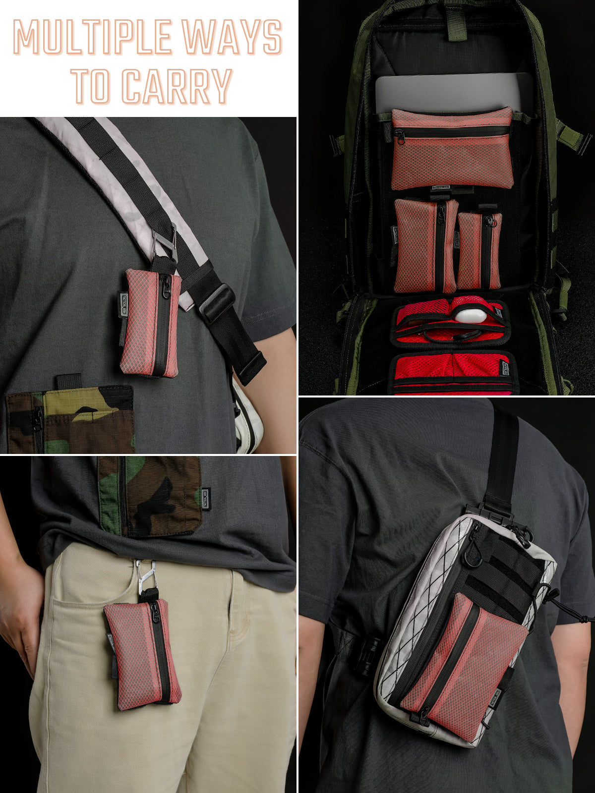 ストレージ A5 EDC ストレージポーチセット (ブラック/CR)