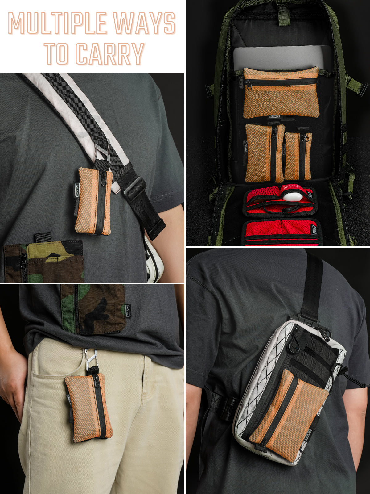 ストレージ A5 EDC ストレージポーチセット (ブラック/CR)