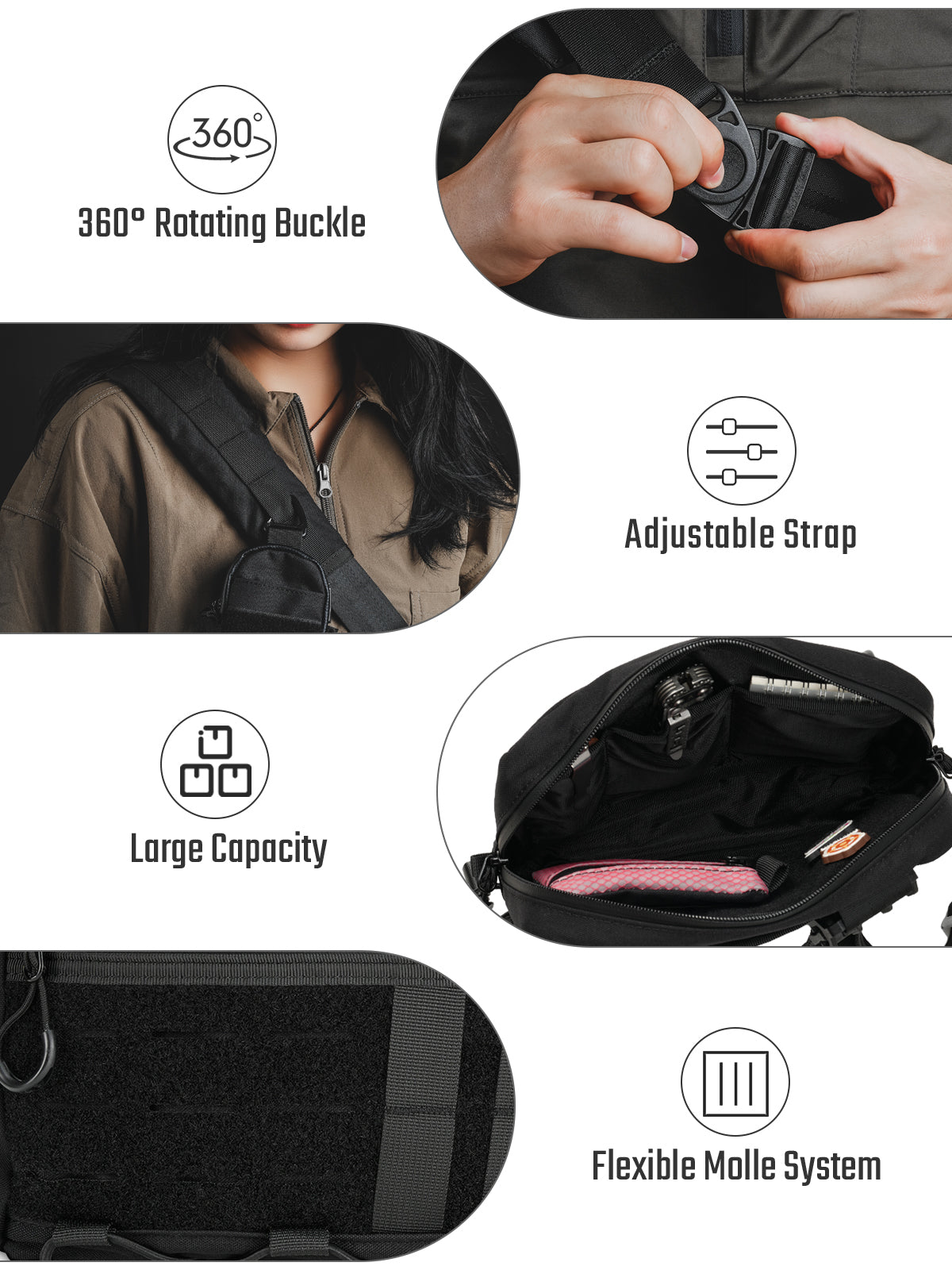 Cache L3S EDC Shoulder Bag （Black）