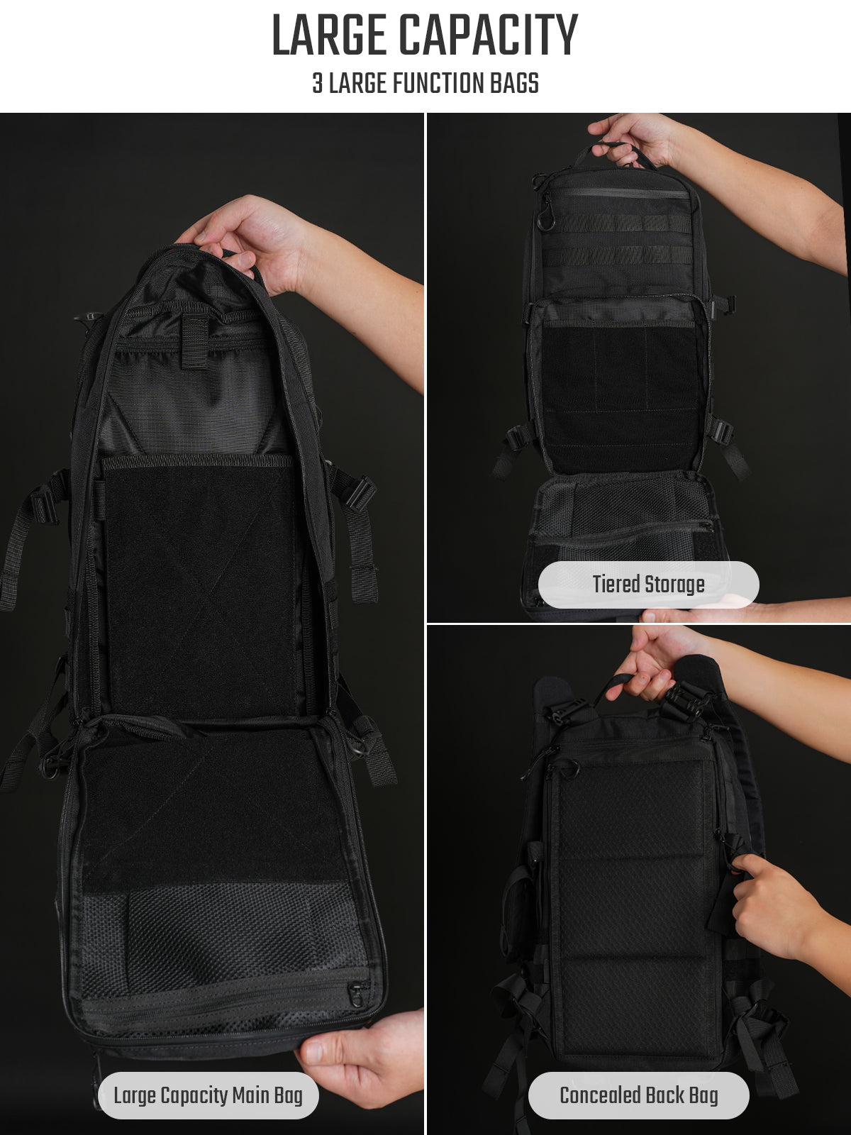 ModCase B2 アルティメット EDC タクティカル バックパック 14L (ブラック) 