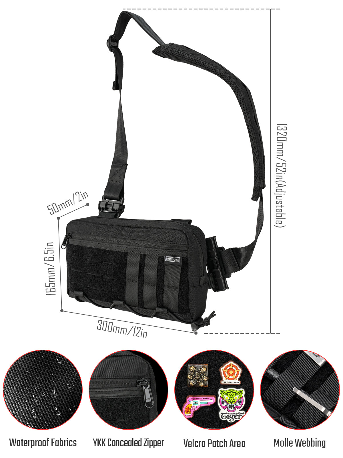 Cache L3C EDC Shoulder Bag （BLACK）