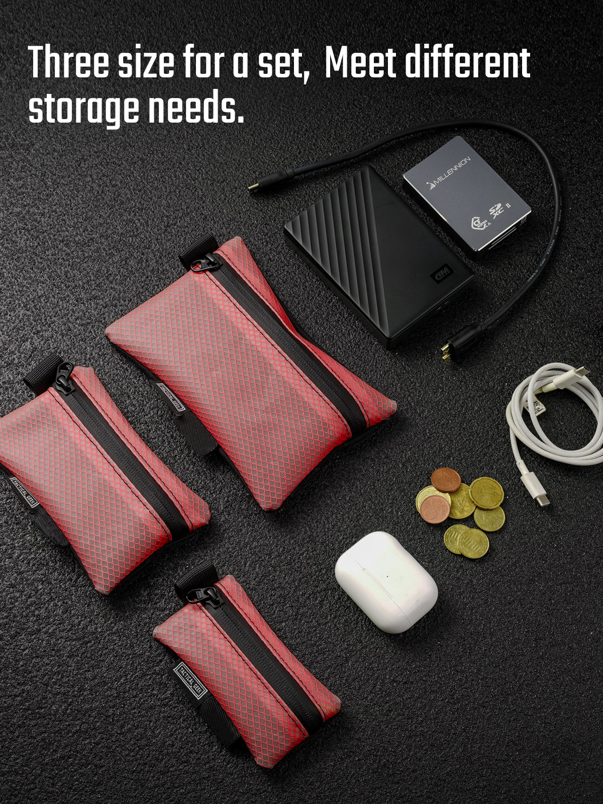 ストレージ A5 EDC ストレージポーチセット (ブラック/CR)