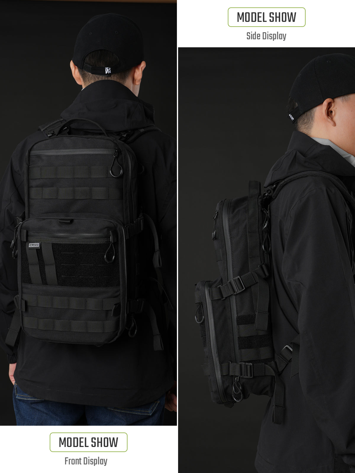 ModCase B2 アルティメット EDC タクティカル バックパック 14L (ブラック) 