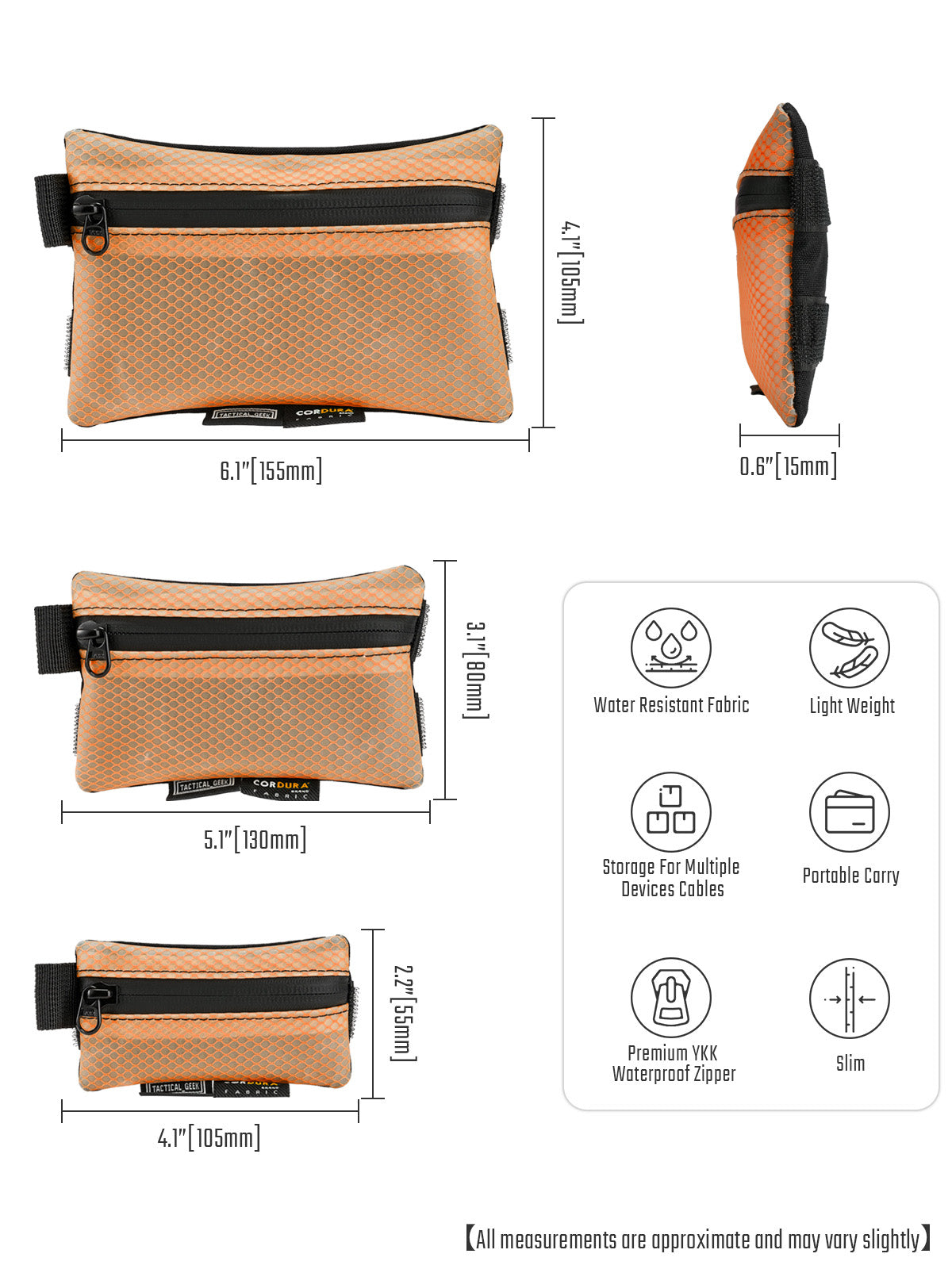 ストレージ A5 EDC ストレージポーチセット (ブラック/CR)