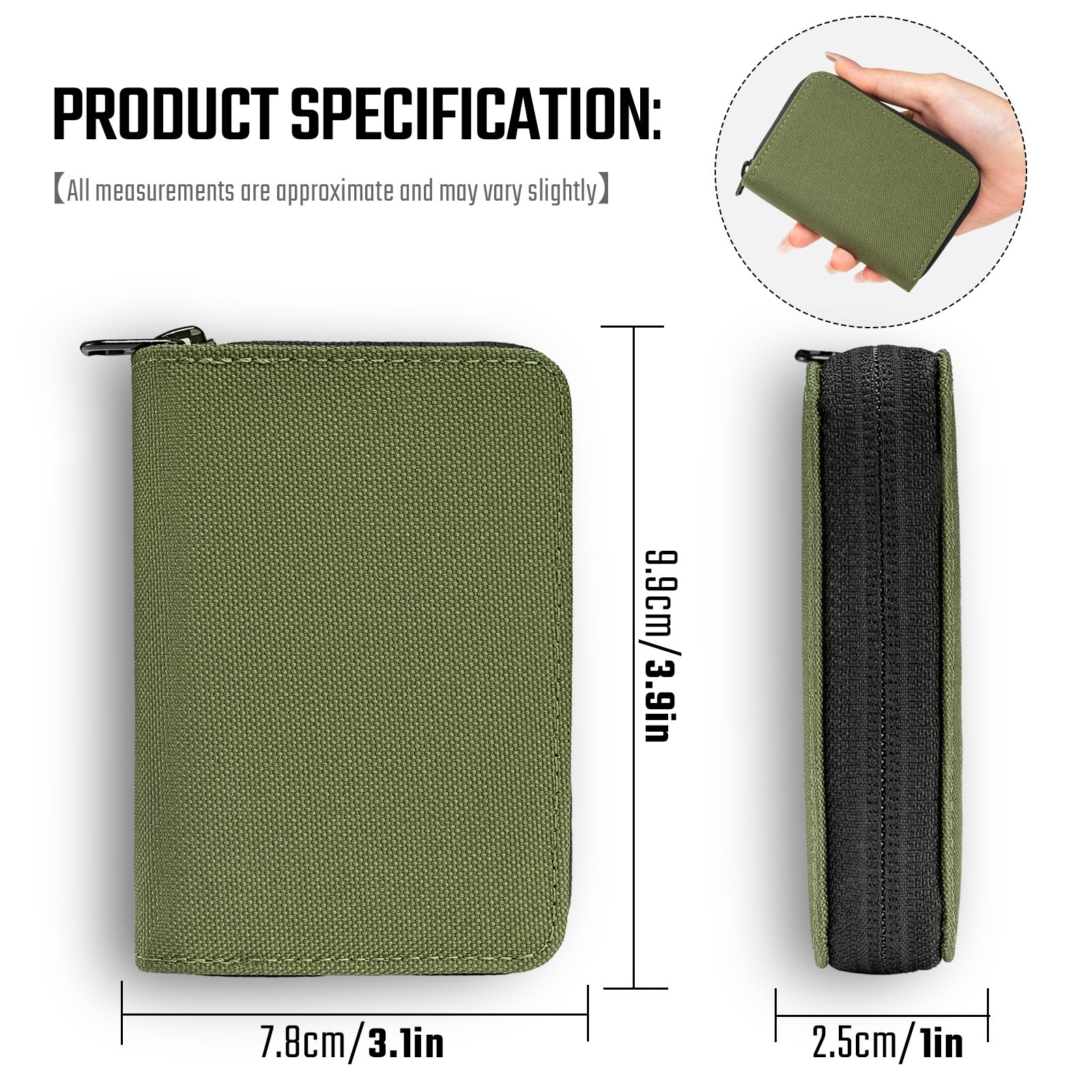 PC1 EDC Durable 11-Slot Nylon Card Holder for Credit Cards